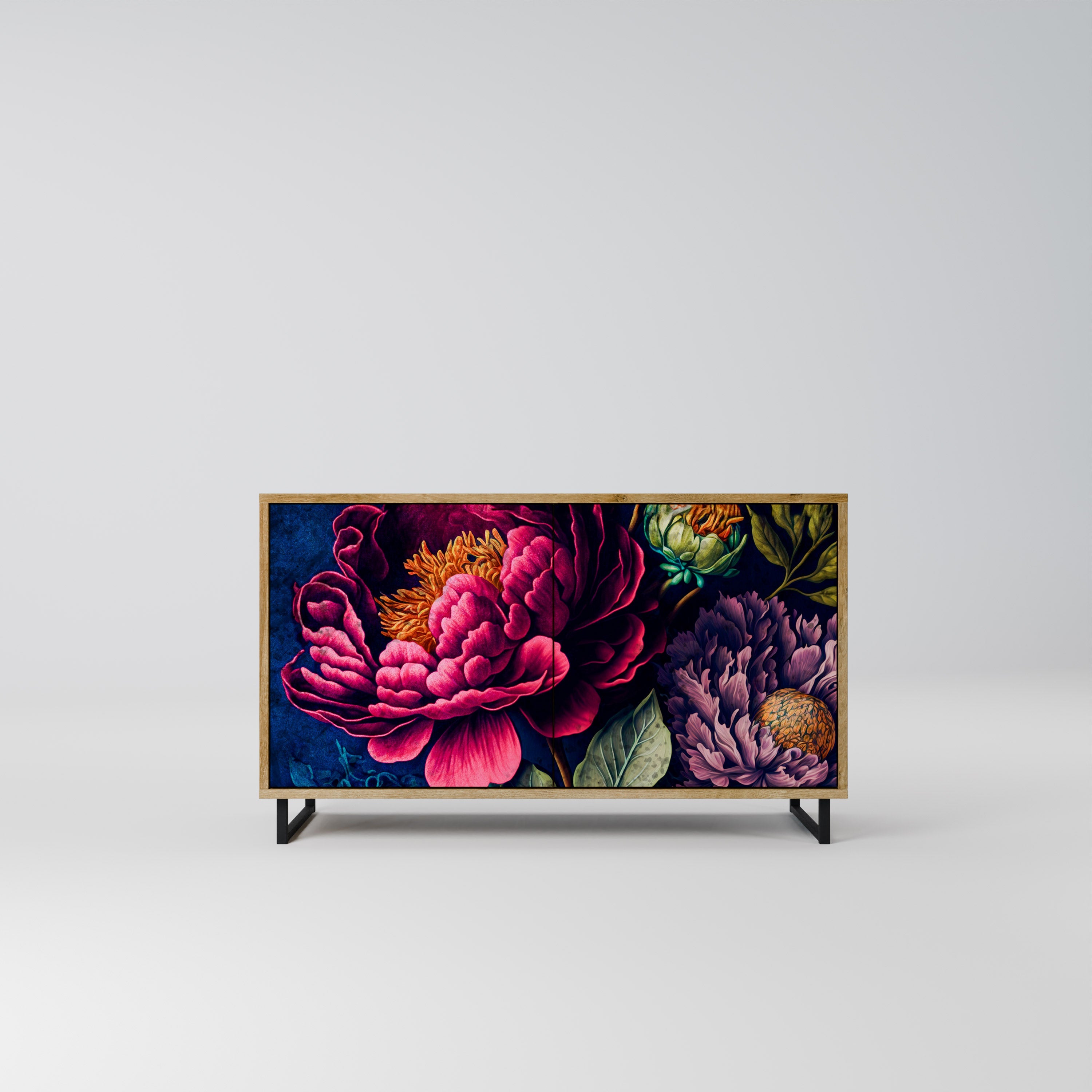 BLOOMING ELEGANCE Sideboard mit 2 Türen in Eichenoptik