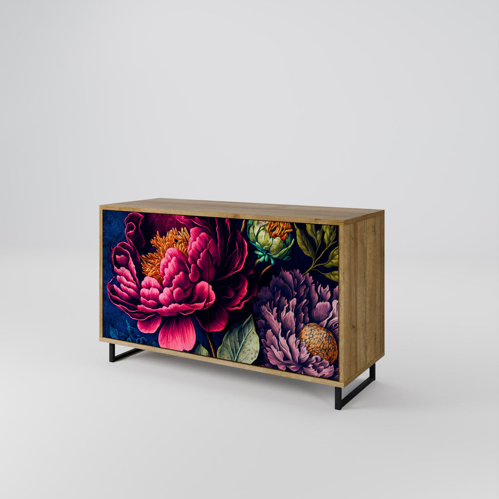 BLOOMING ELEGANCE Sideboard mit 2 Türen in Eichenoptik