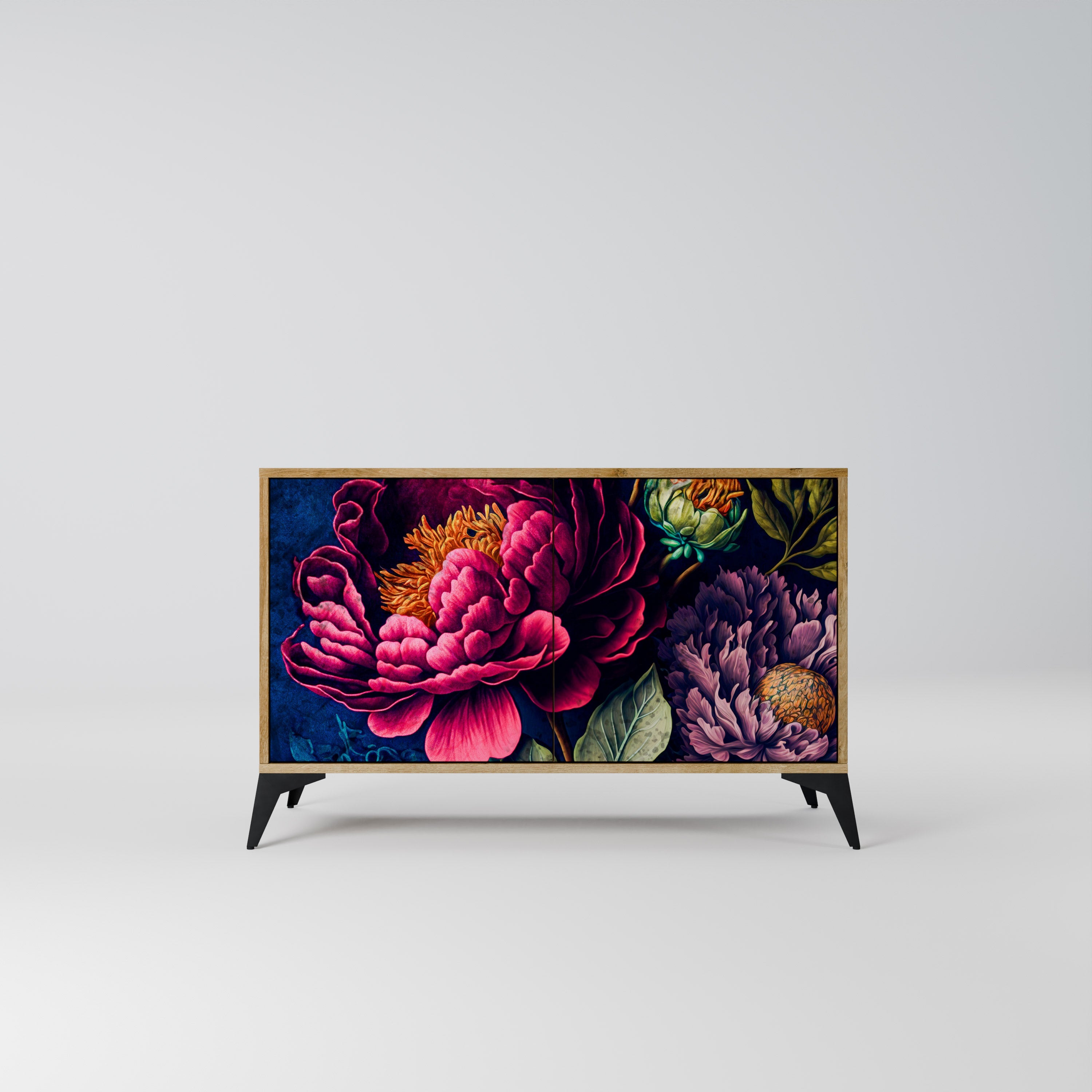BLOOMING ELEGANCE Sideboard mit 2 Türen in Eichenoptik