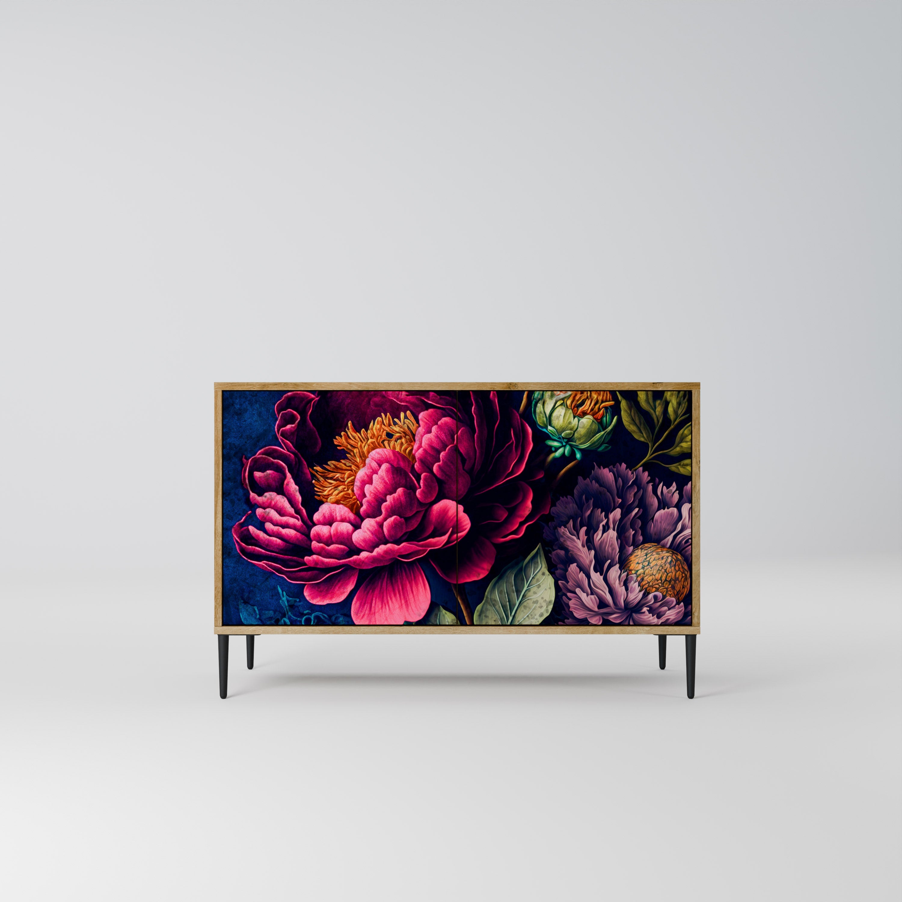 BLOOMING ELEGANCE Sideboard mit 2 Türen in Eichenoptik