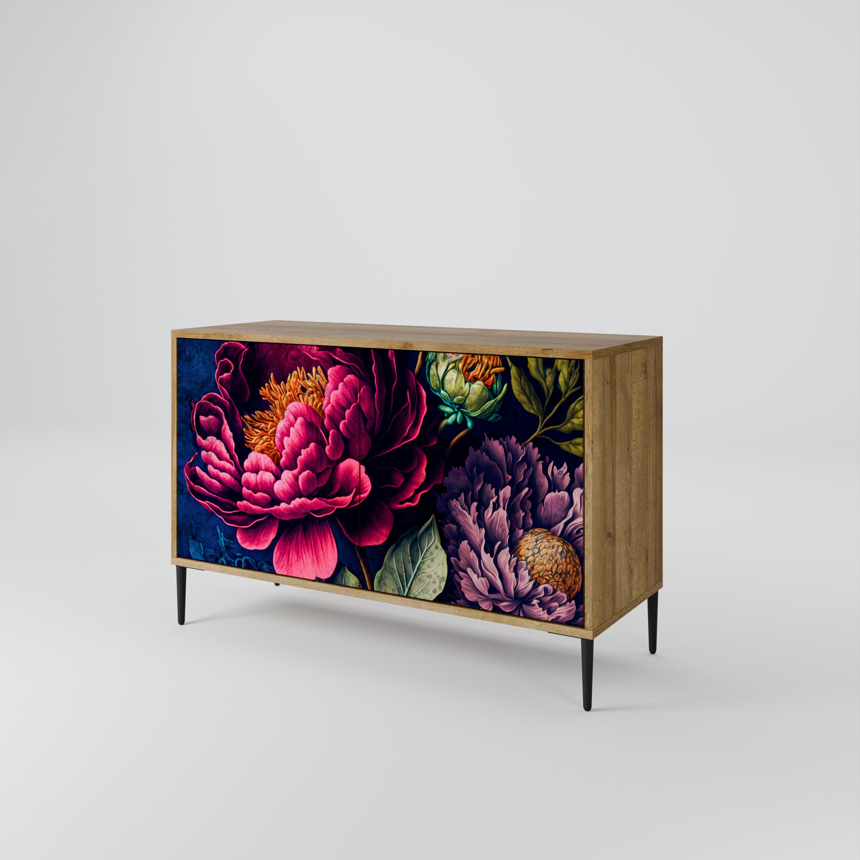 BLOOMING ELEGANCE Sideboard mit 2 Türen in Eichenoptik