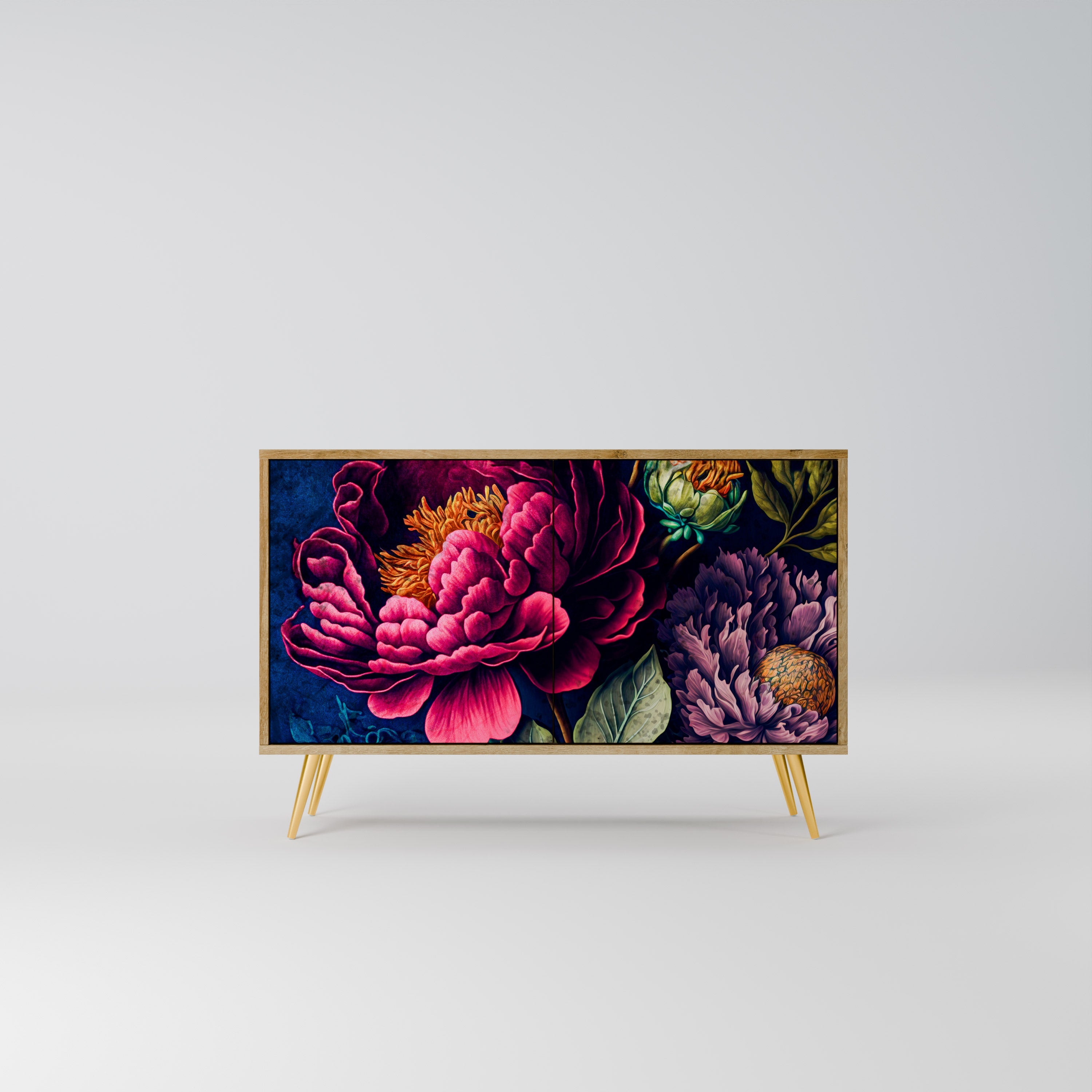 BLOOMING ELEGANCE Sideboard mit 2 Türen in Eichenoptik