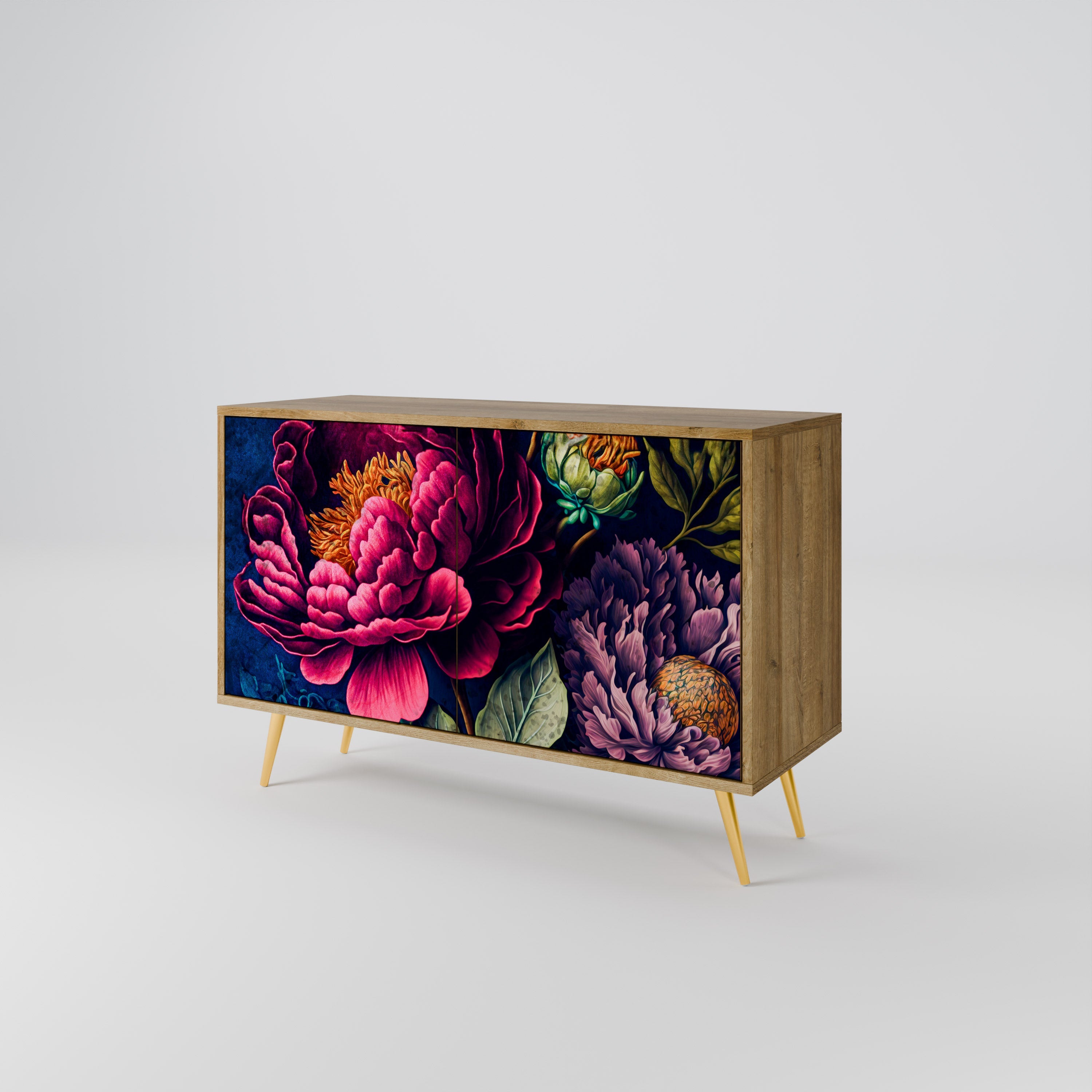 BLOOMING ELEGANCE Sideboard mit 2 Türen in Eichenoptik