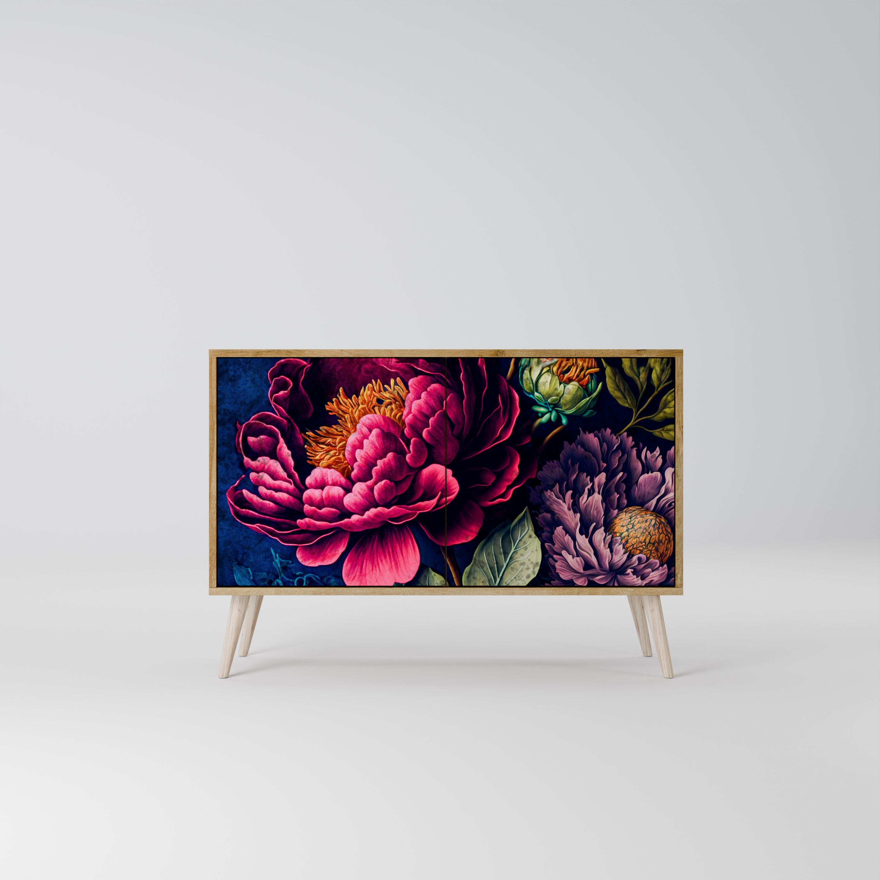BLOOMING ELEGANCE Sideboard mit 2 Türen in Eichenoptik