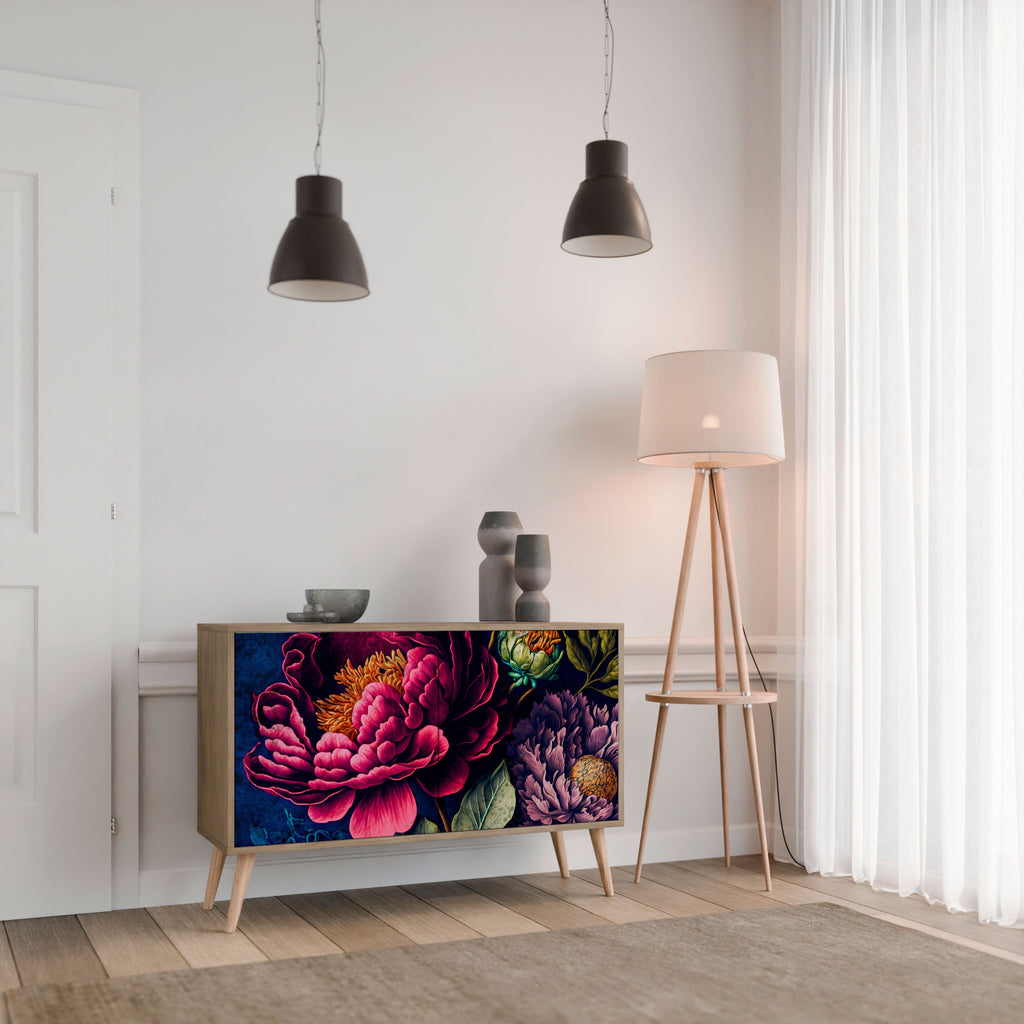 BLOOMING ELEGANCE Sideboard mit 2 Türen in Eichenoptik