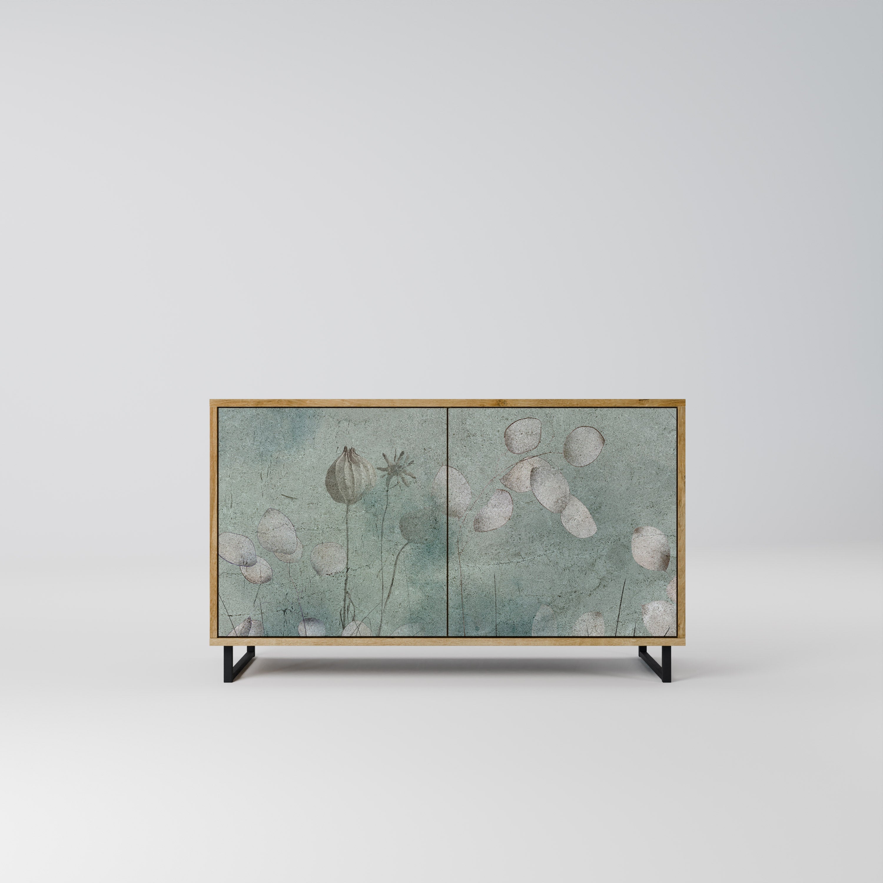 NIGHT LADY Sideboard mit 2 Türen in Eichenoptik