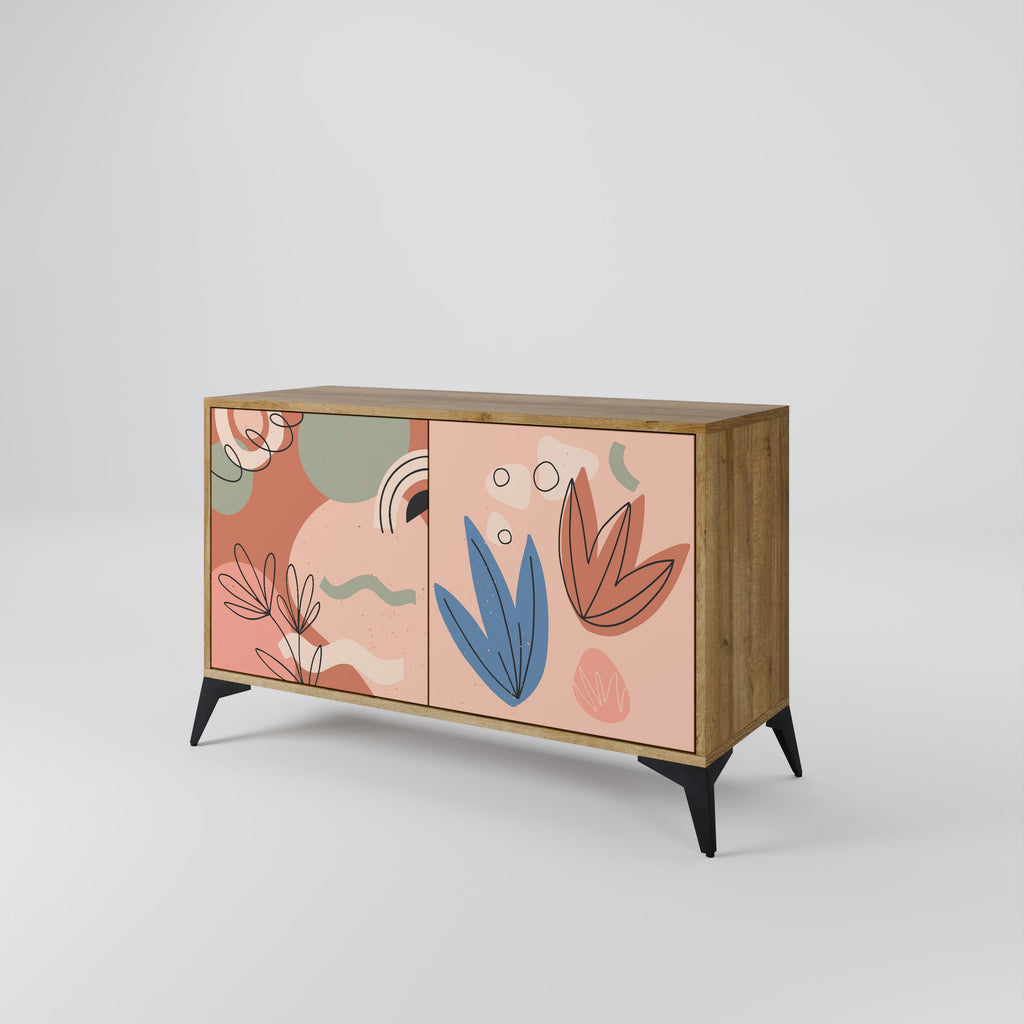 PASTEL DESTINY Sideboard mit 2 Türen in Eichenoptik