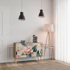 FLORAL GRACE 2-Door Sideboard in Oak Effect