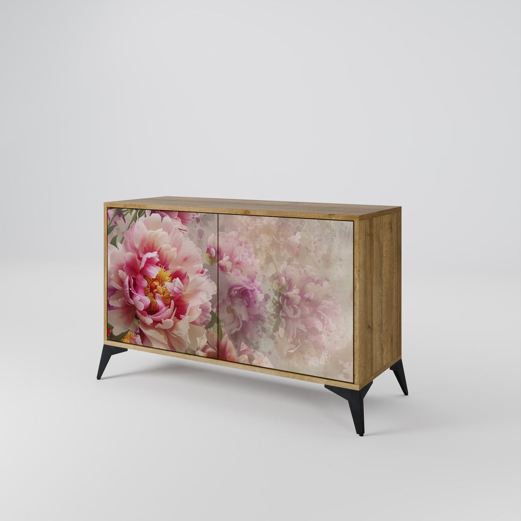 PEONY WHISPER Sideboard mit 2 Türen in Eichenoptik