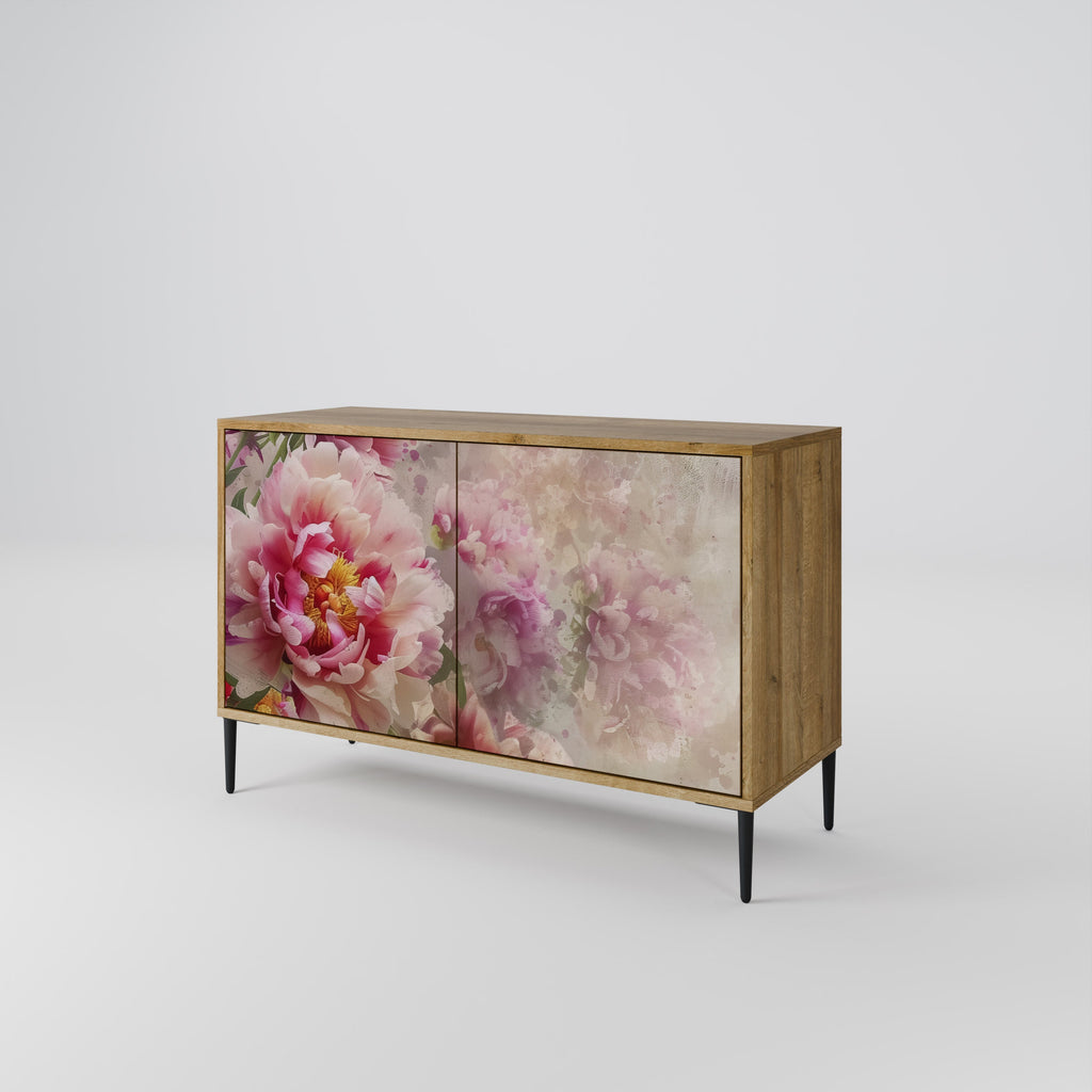 PEONY WHISPER Sideboard mit 2 Türen in Eichenoptik