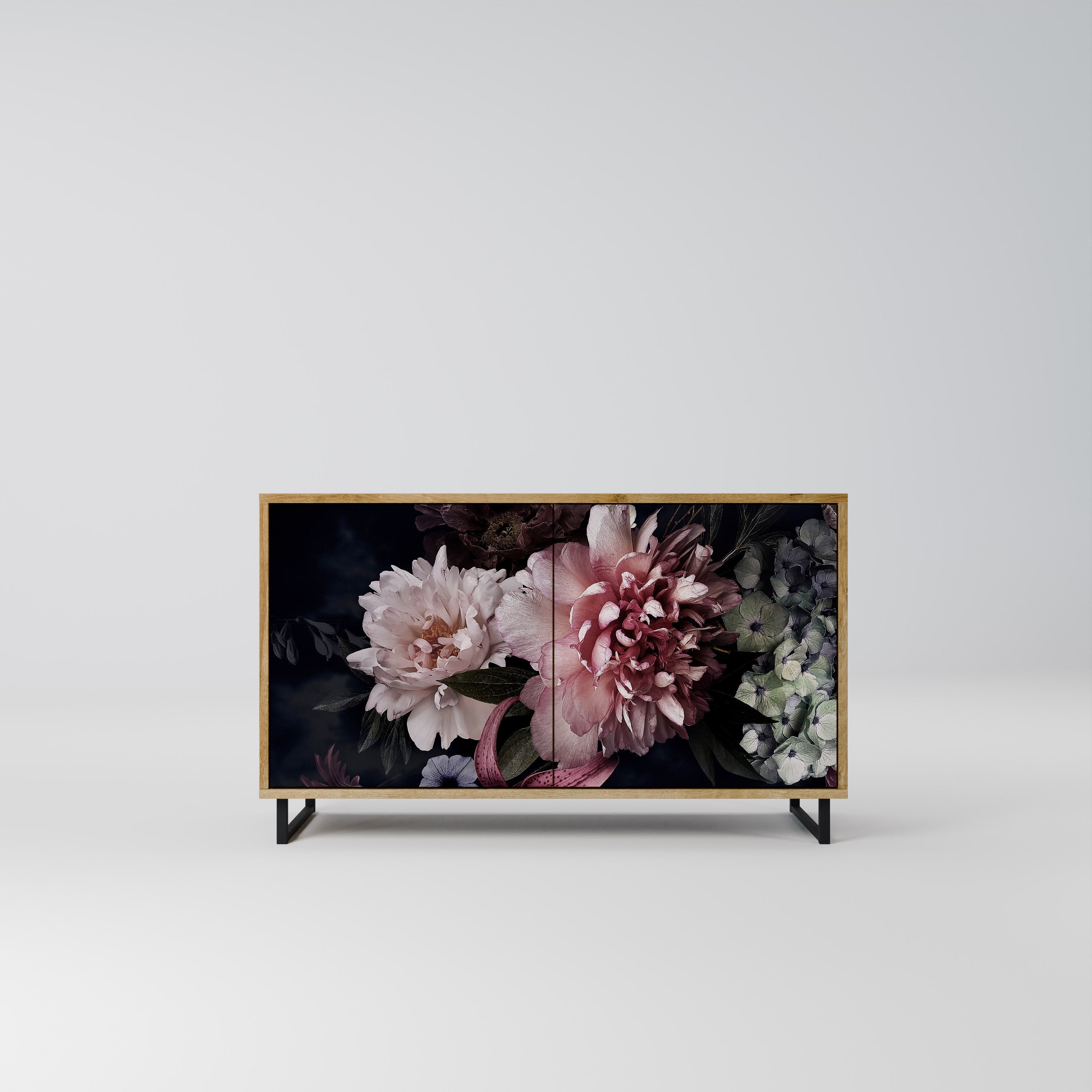 PURE BLOSSOM Sideboard mit 2 Türen in Eichenoptik