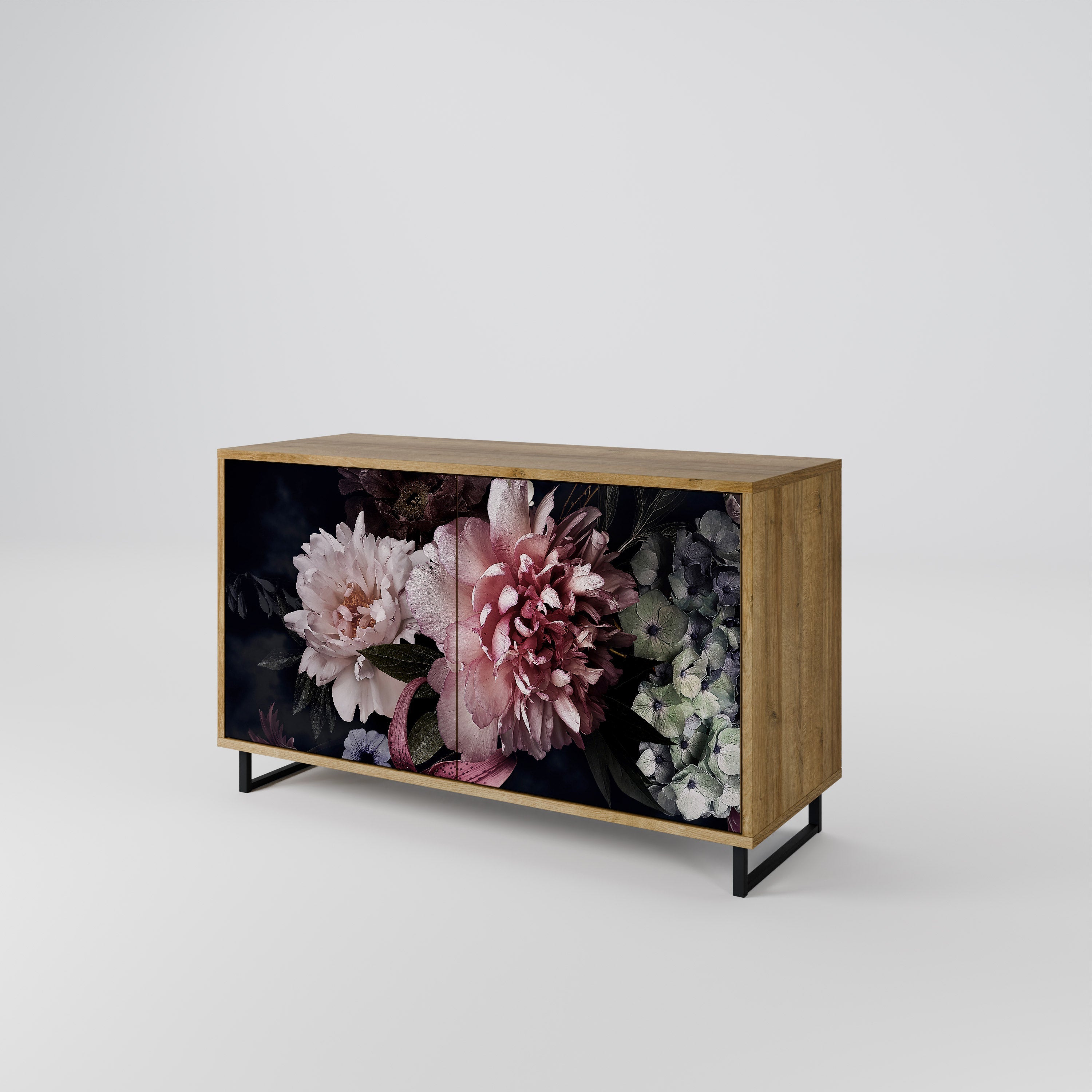 PURE BLOSSOM Sideboard mit 2 Türen in Eichenoptik