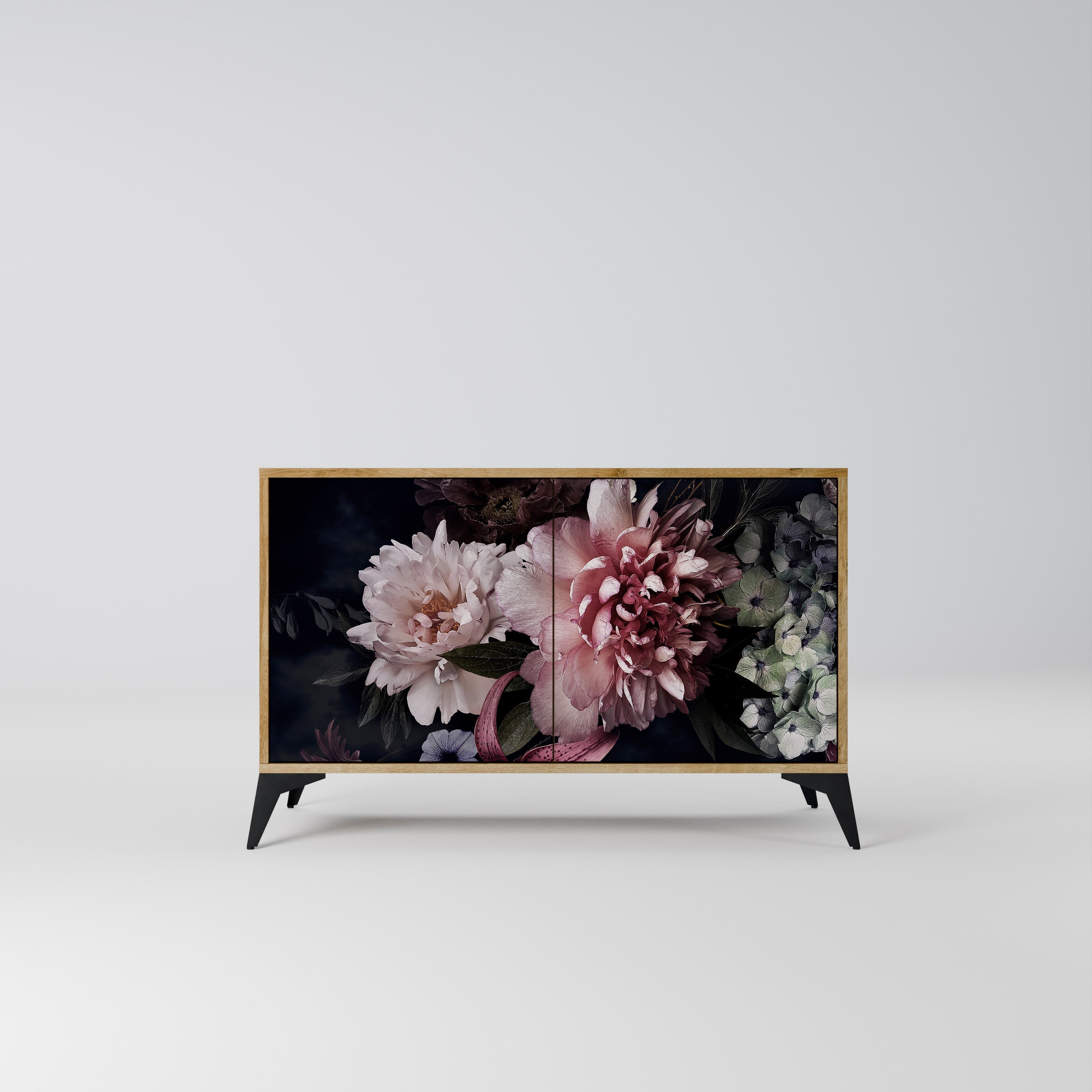 PURE BLOSSOM Sideboard mit 2 Türen in Eichenoptik