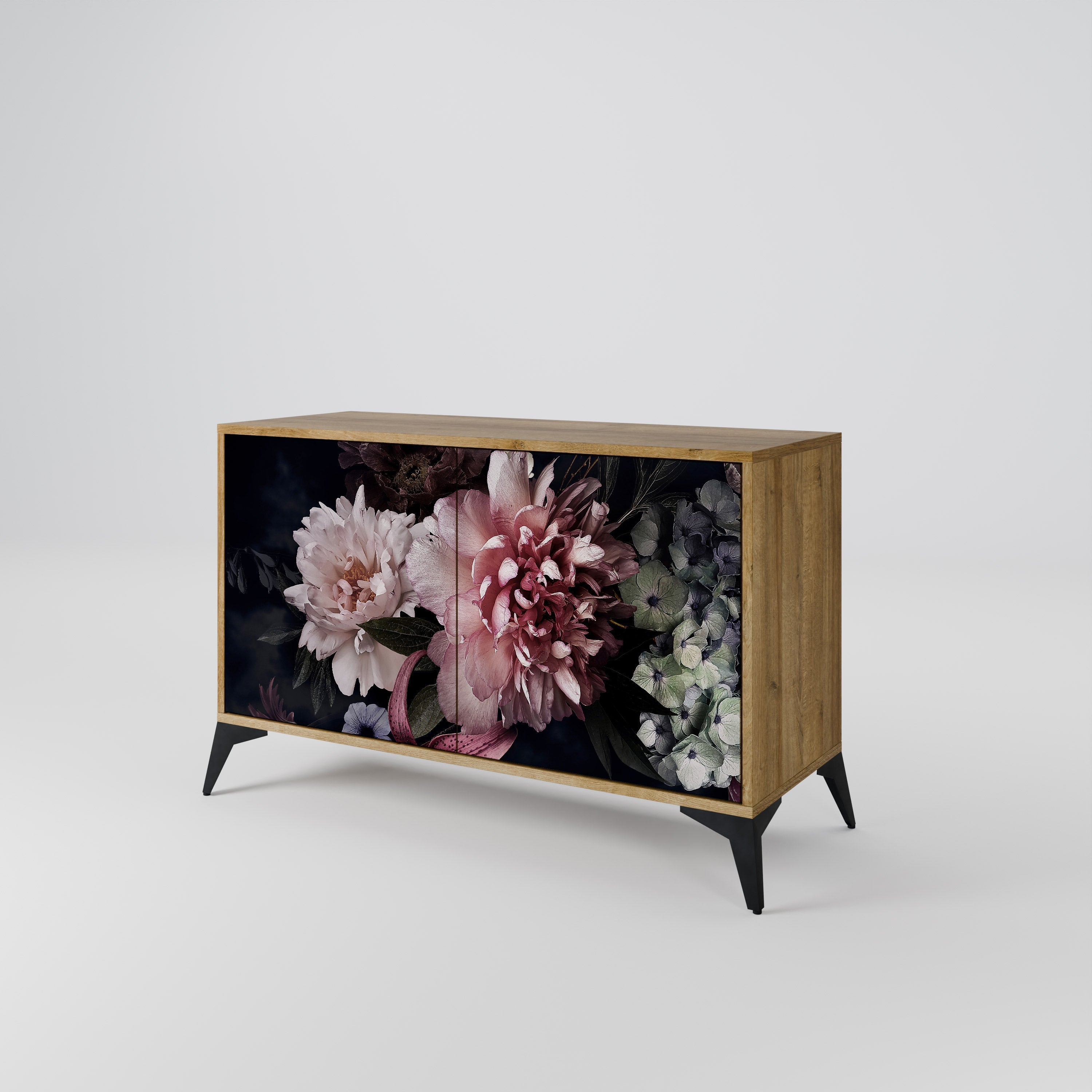 PURE BLOSSOM Sideboard mit 2 Türen in Eichenoptik