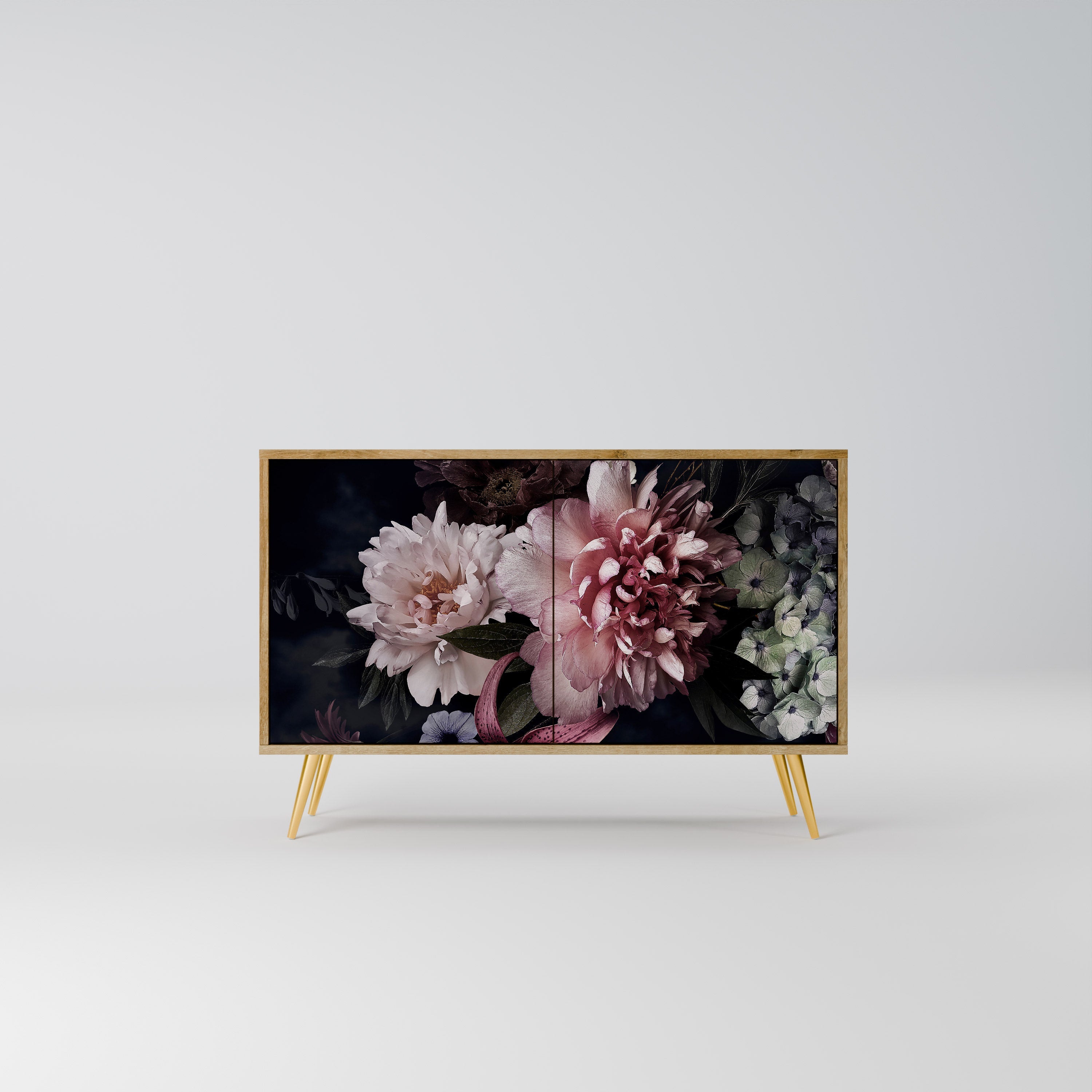 PURE BLOSSOM Sideboard mit 2 Türen in Eichenoptik