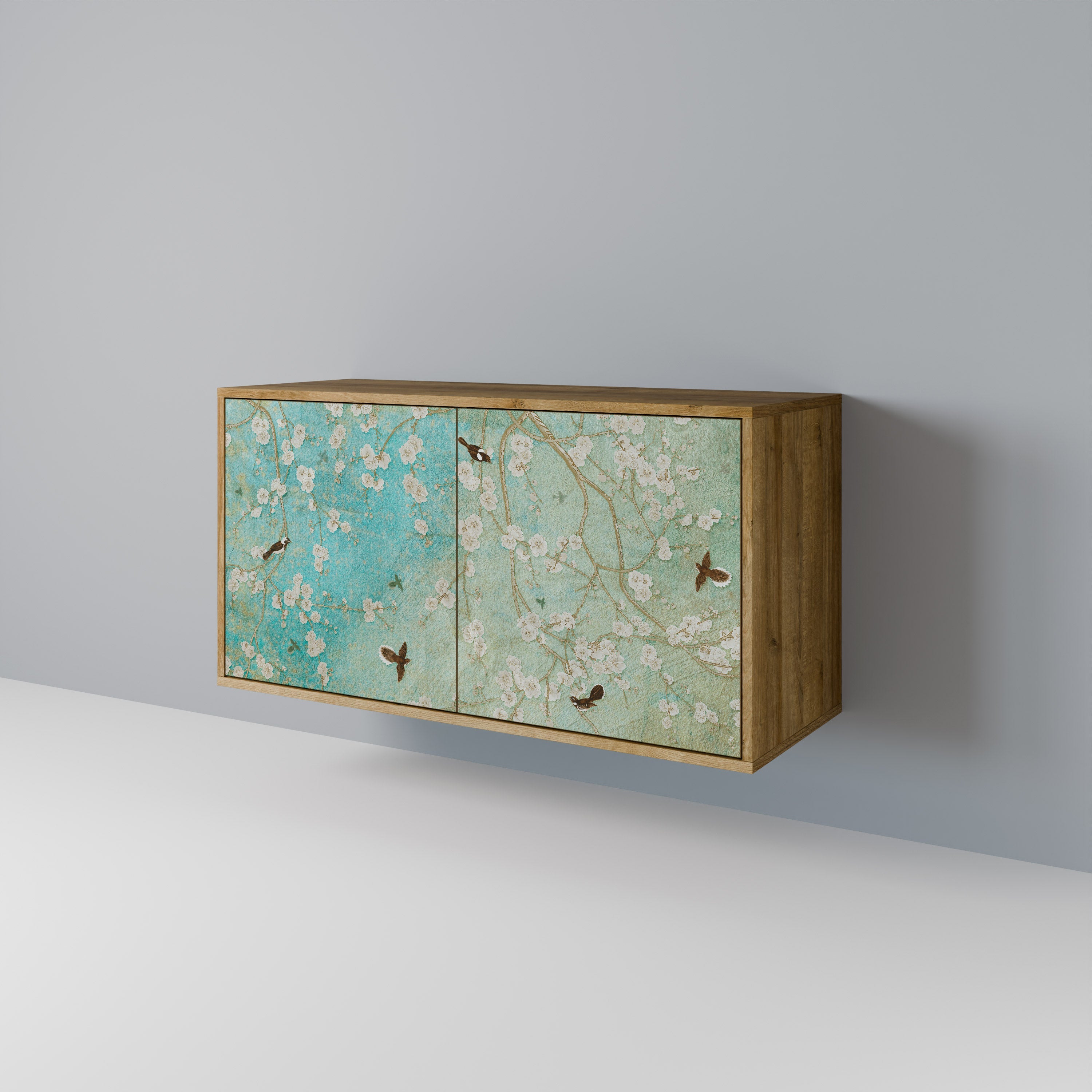 BLOOMING CHARM Sideboard mit 2 Türen in Eichenoptik