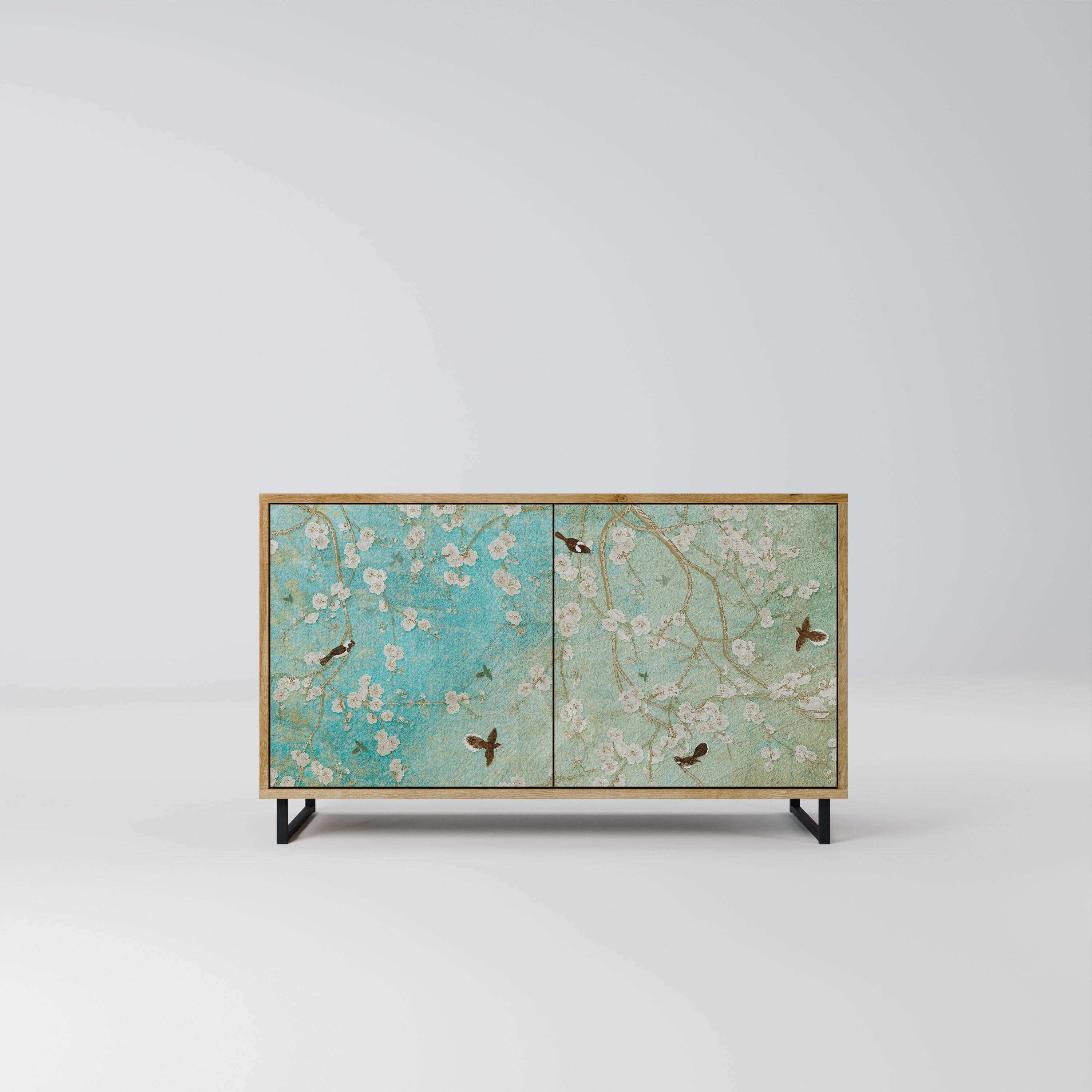 BLOOMING CHARM Sideboard mit 2 Türen in Eichenoptik