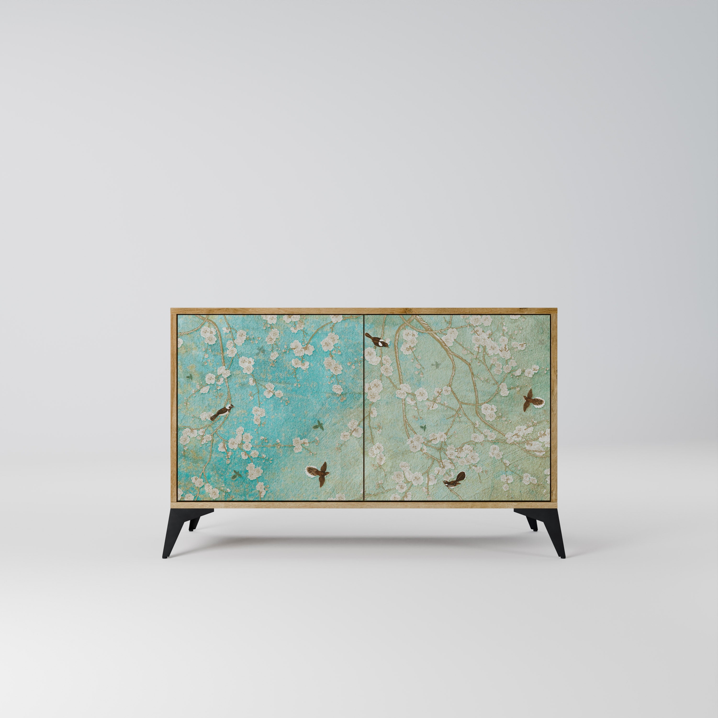 BLOOMING CHARM Sideboard mit 2 Türen in Eichenoptik