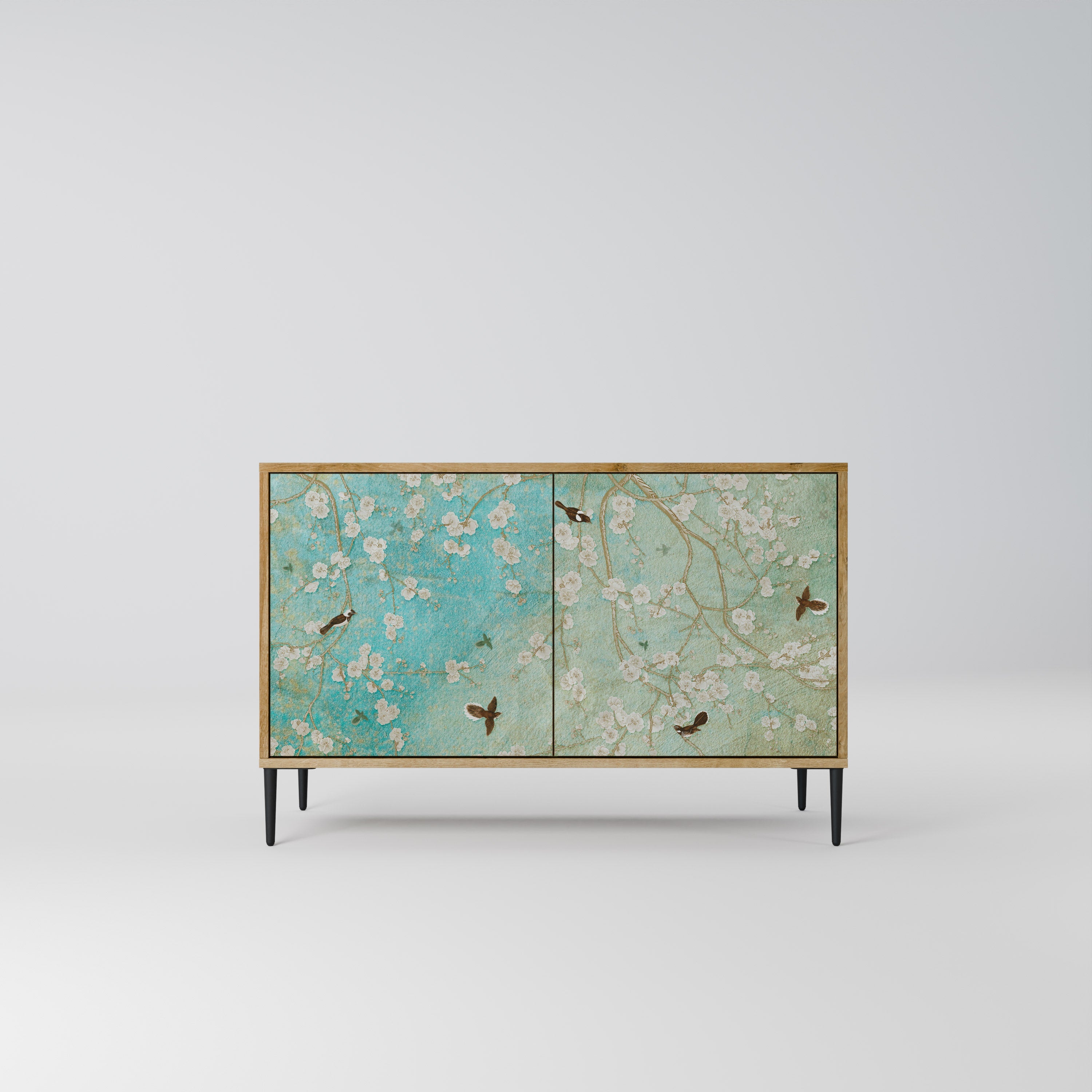 BLOOMING CHARM Sideboard mit 2 Türen in Eichenoptik