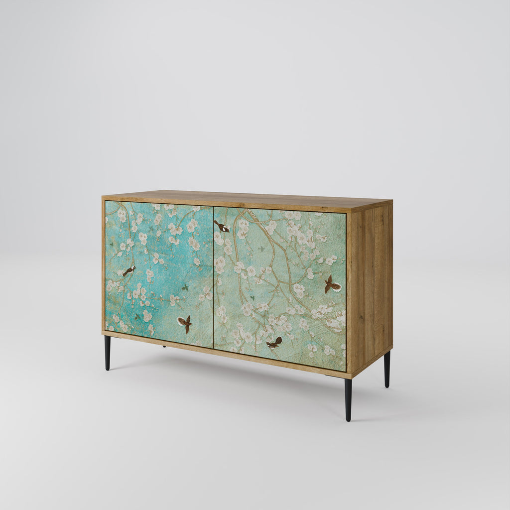BLOOMING CHARM Sideboard mit 2 Türen in Eichenoptik