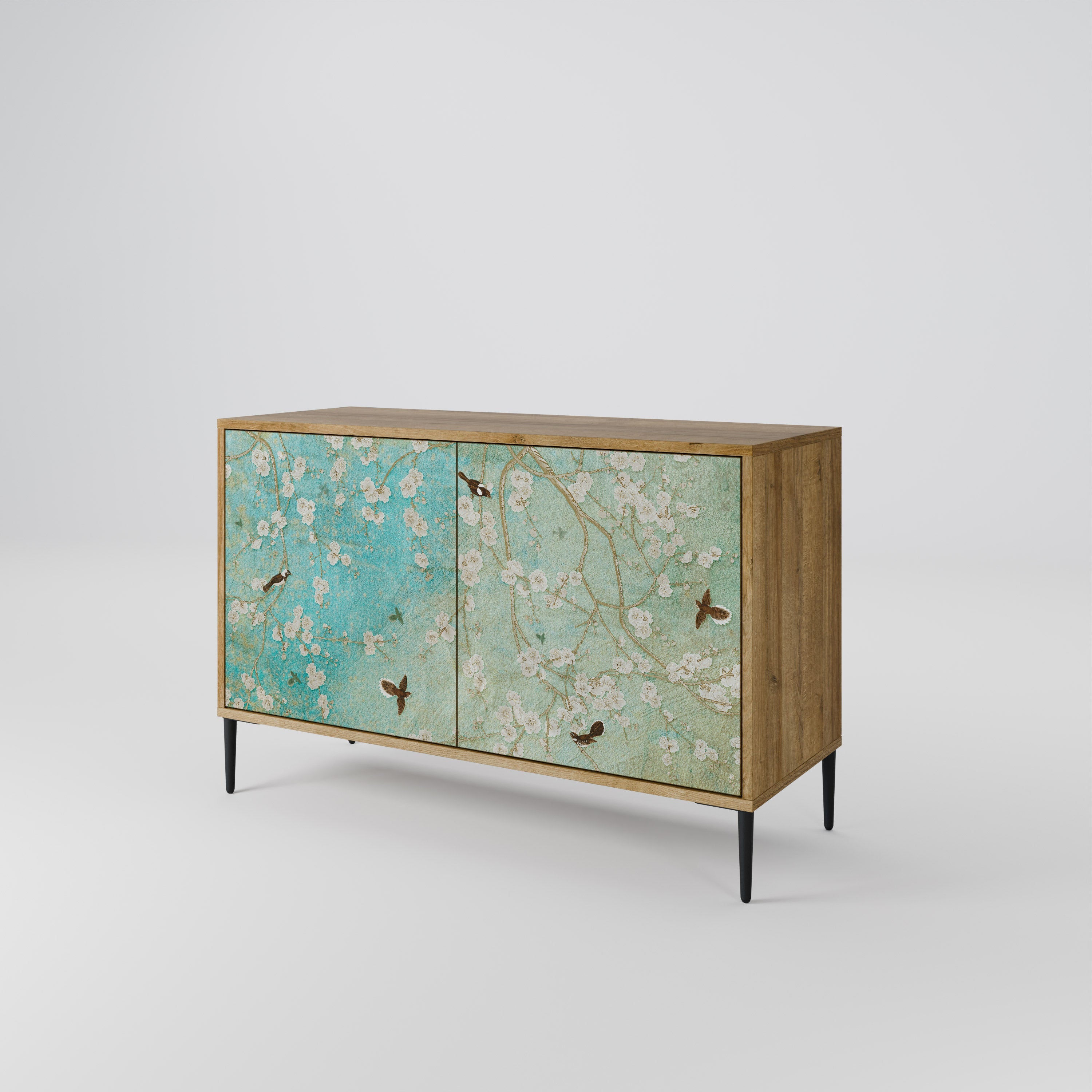 BLOOMING CHARM Sideboard mit 2 Türen in Eichenoptik