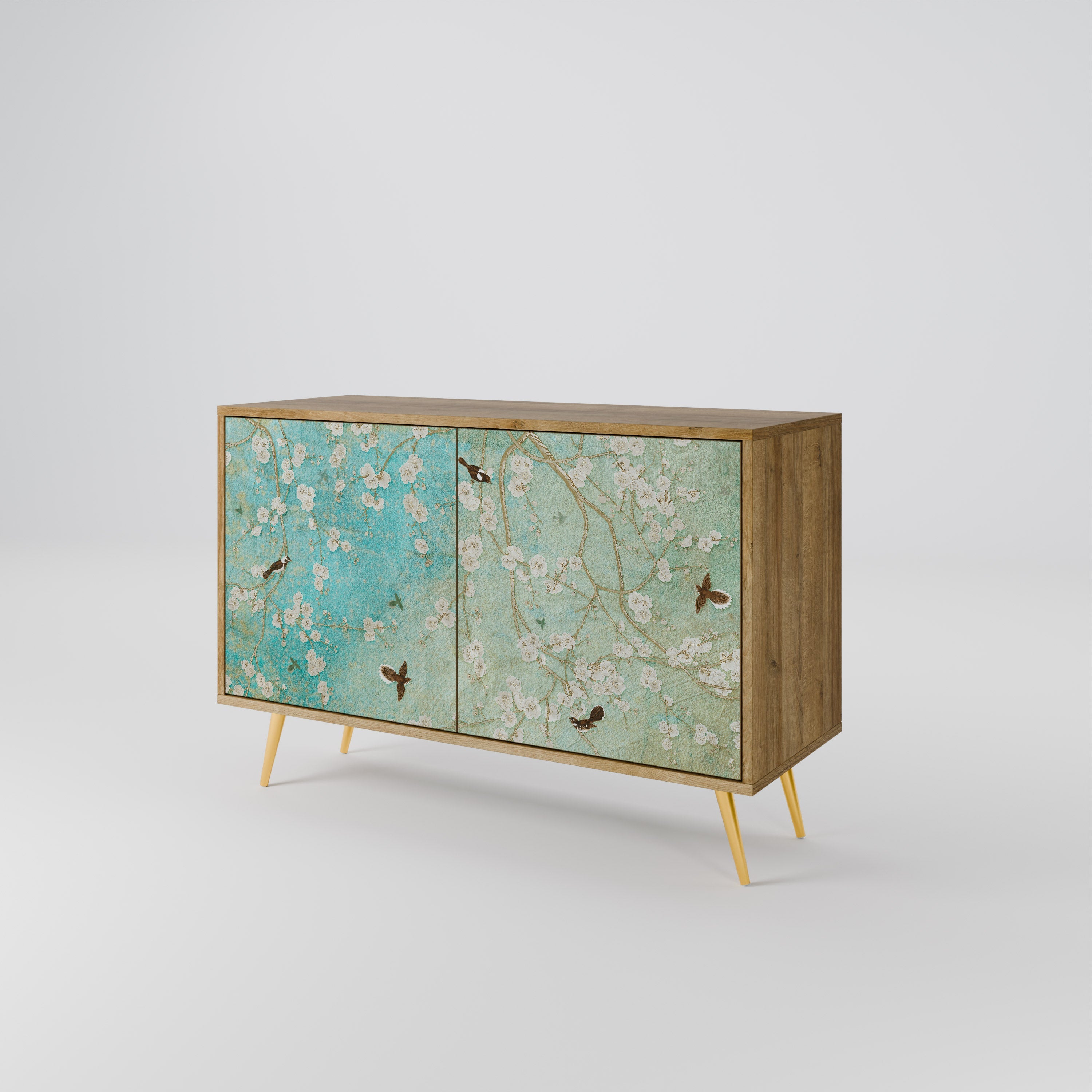 BLOOMING CHARM Sideboard mit 2 Türen in Eichenoptik
