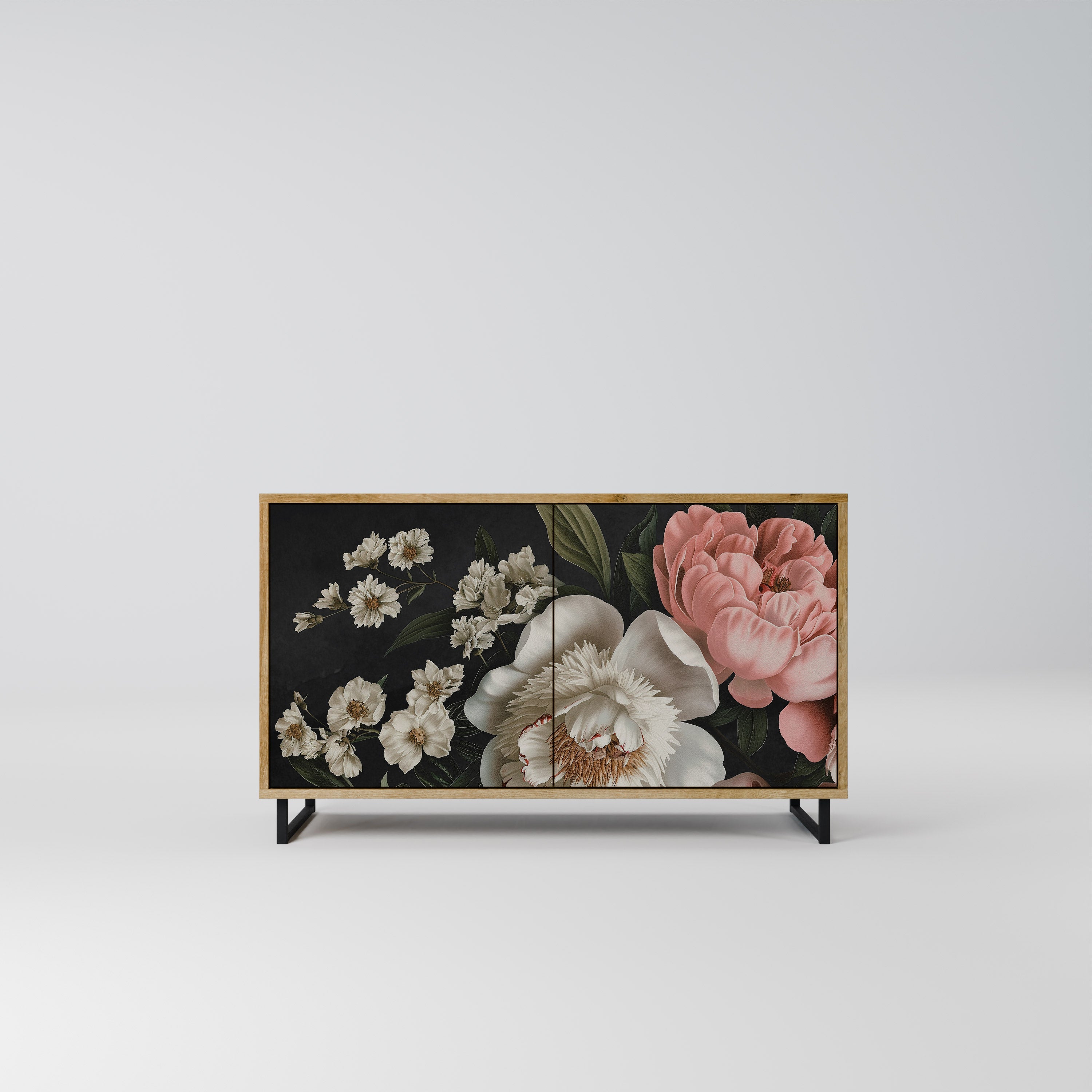 LUSH ELEGANCE Sideboard mit 2 Türen in Eichenoptik