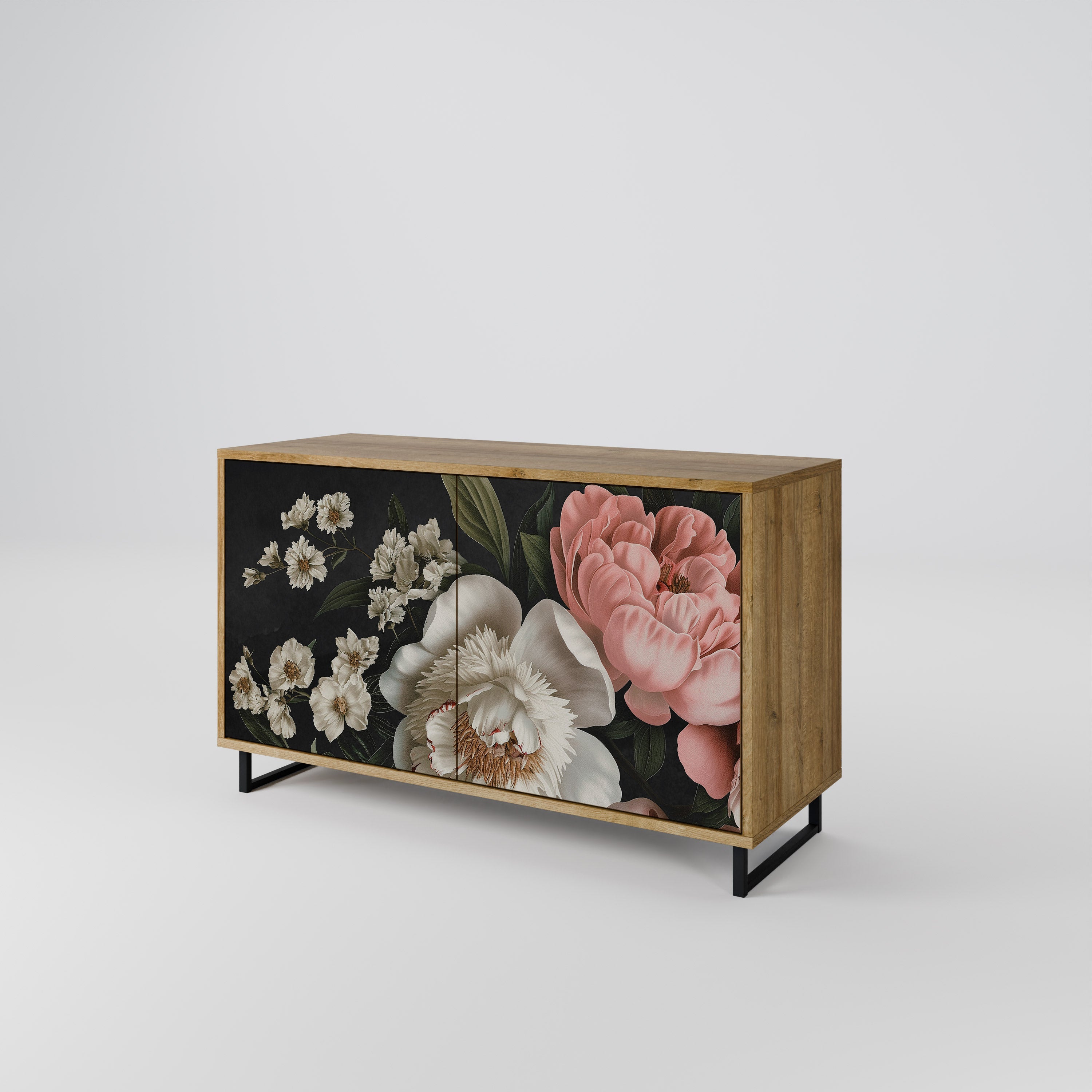 LUSH ELEGANCE Sideboard mit 2 Türen in Eichenoptik