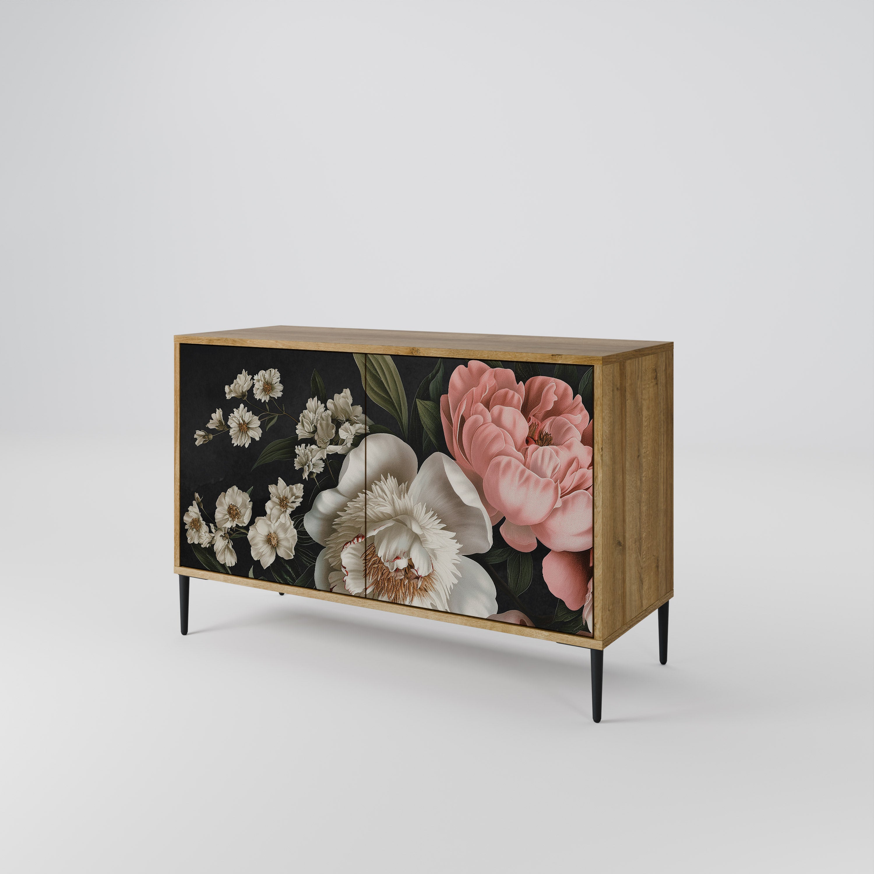 LUSH ELEGANCE Sideboard mit 2 Türen in Eichenoptik