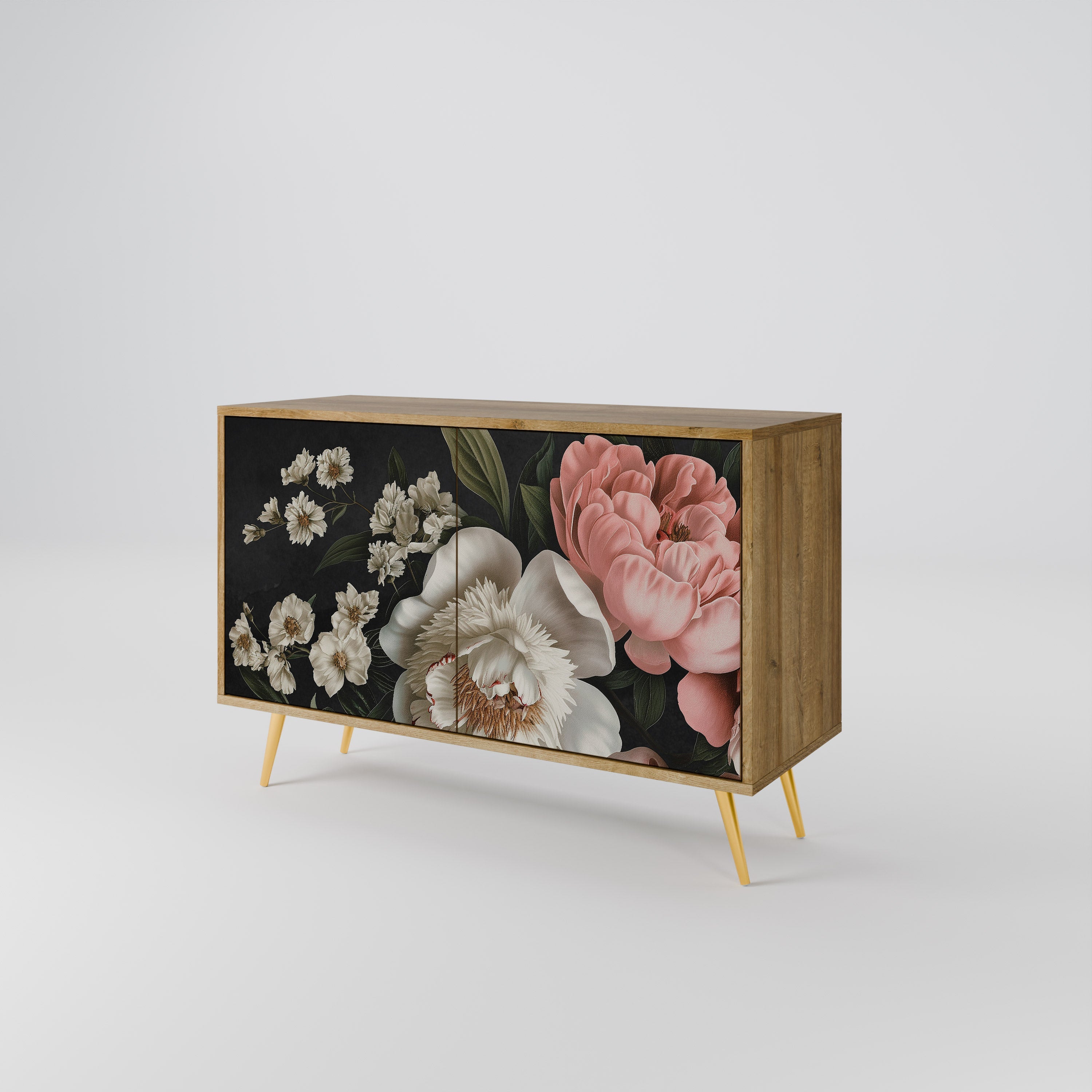 LUSH ELEGANCE Sideboard mit 2 Türen in Eichenoptik