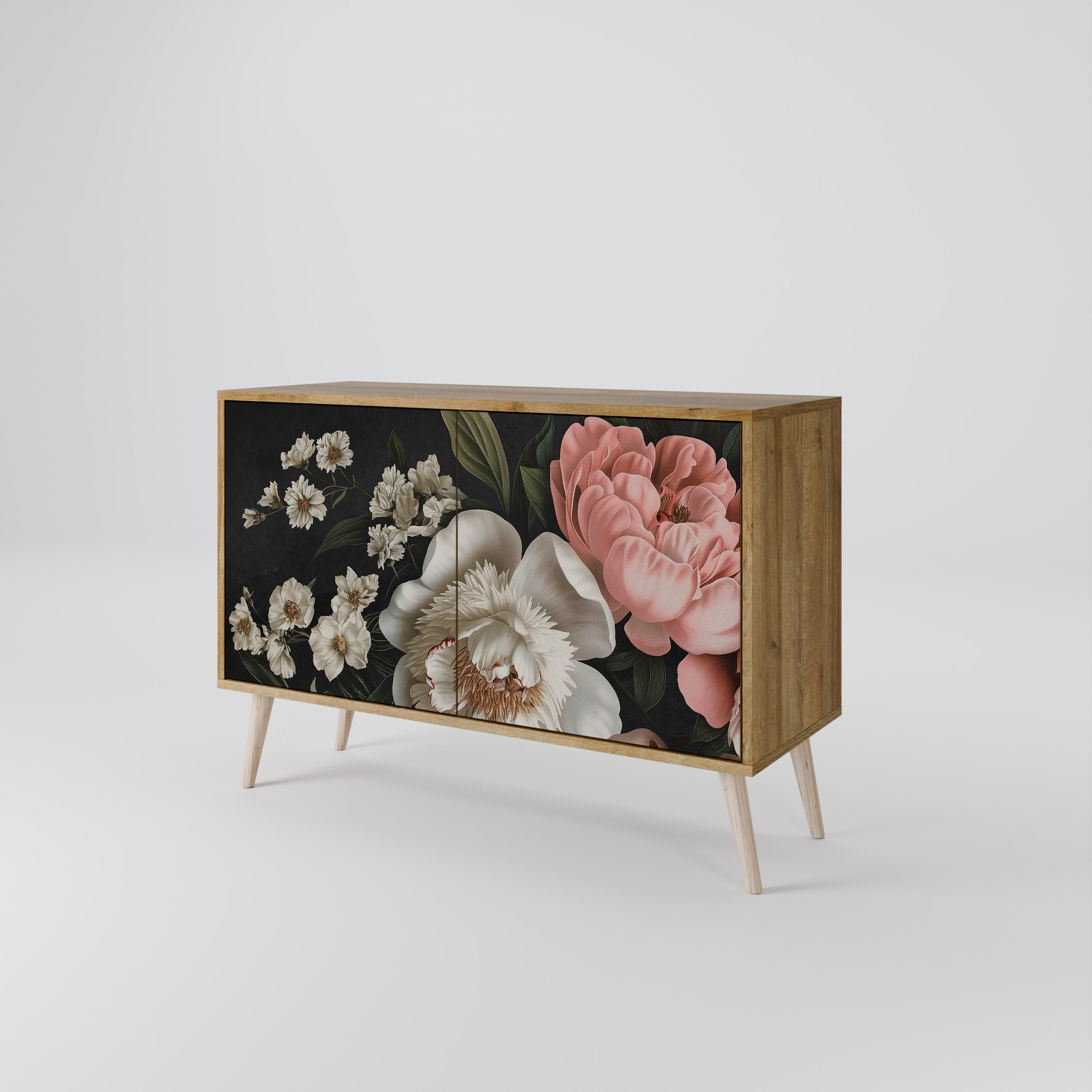 LUSH ELEGANCE Sideboard mit 2 Türen in Eichenoptik