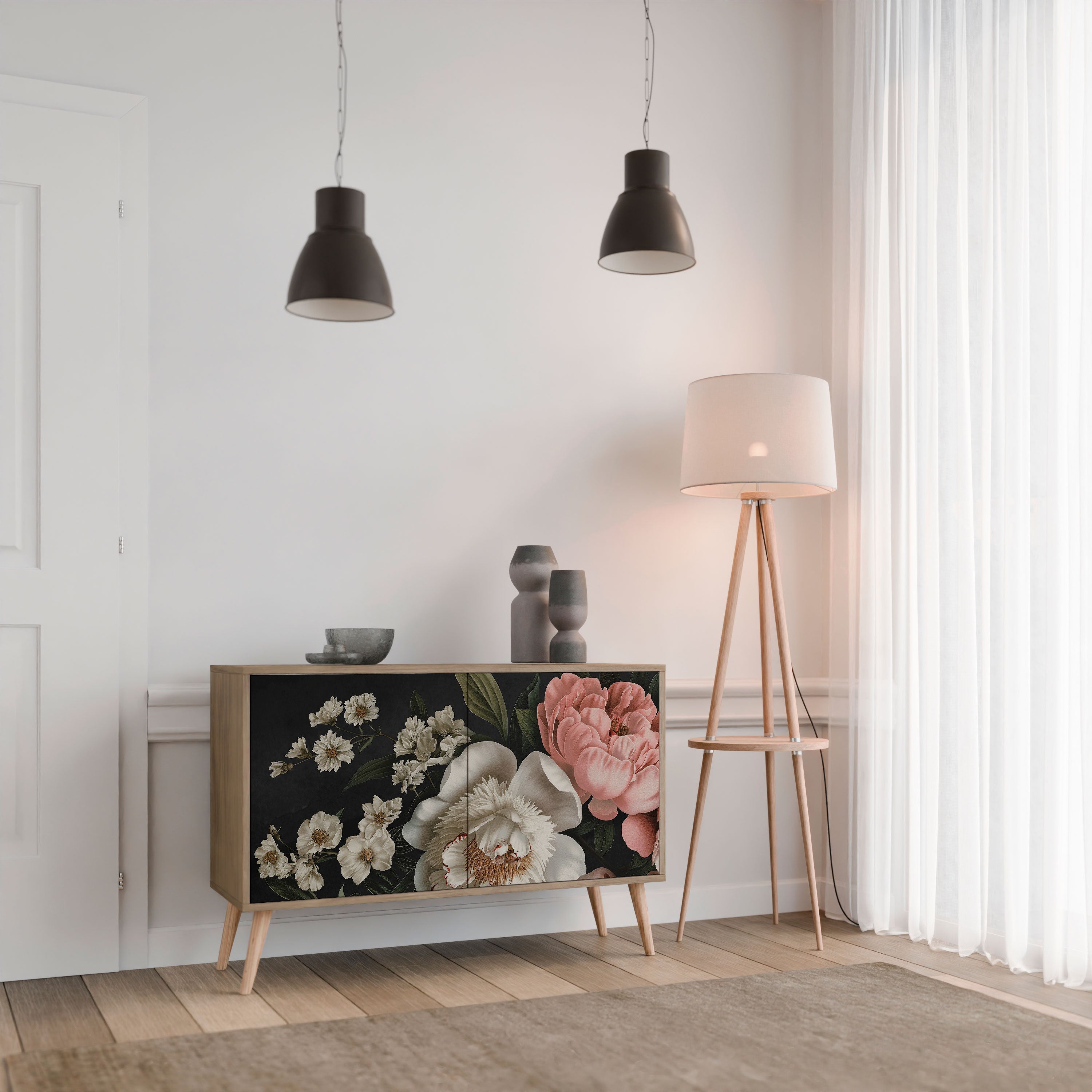 LUSH ELEGANCE Sideboard mit 2 Türen in Eichenoptik