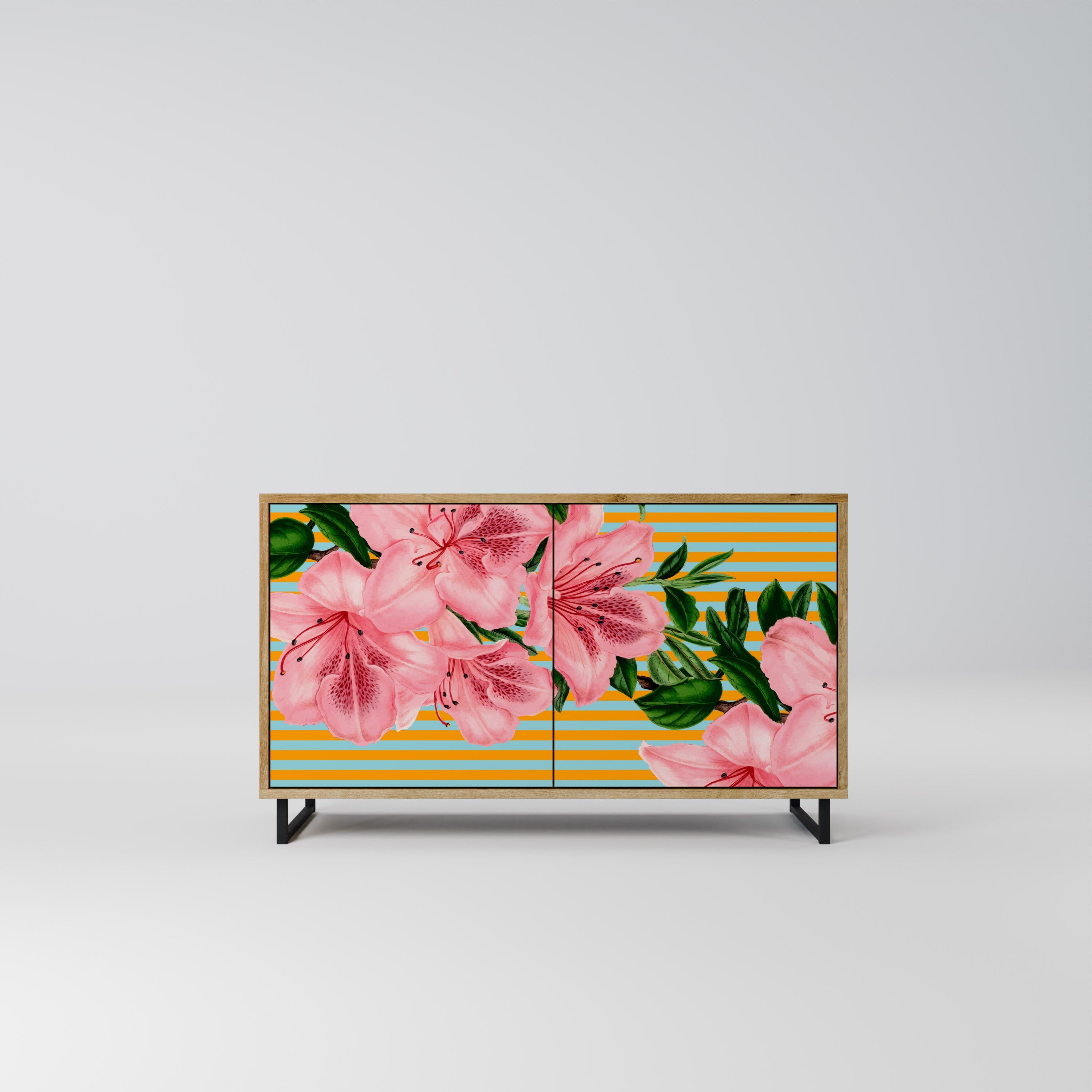 FRAGILE BEAUTY Sideboard mit 2 Türen in Eichenoptik