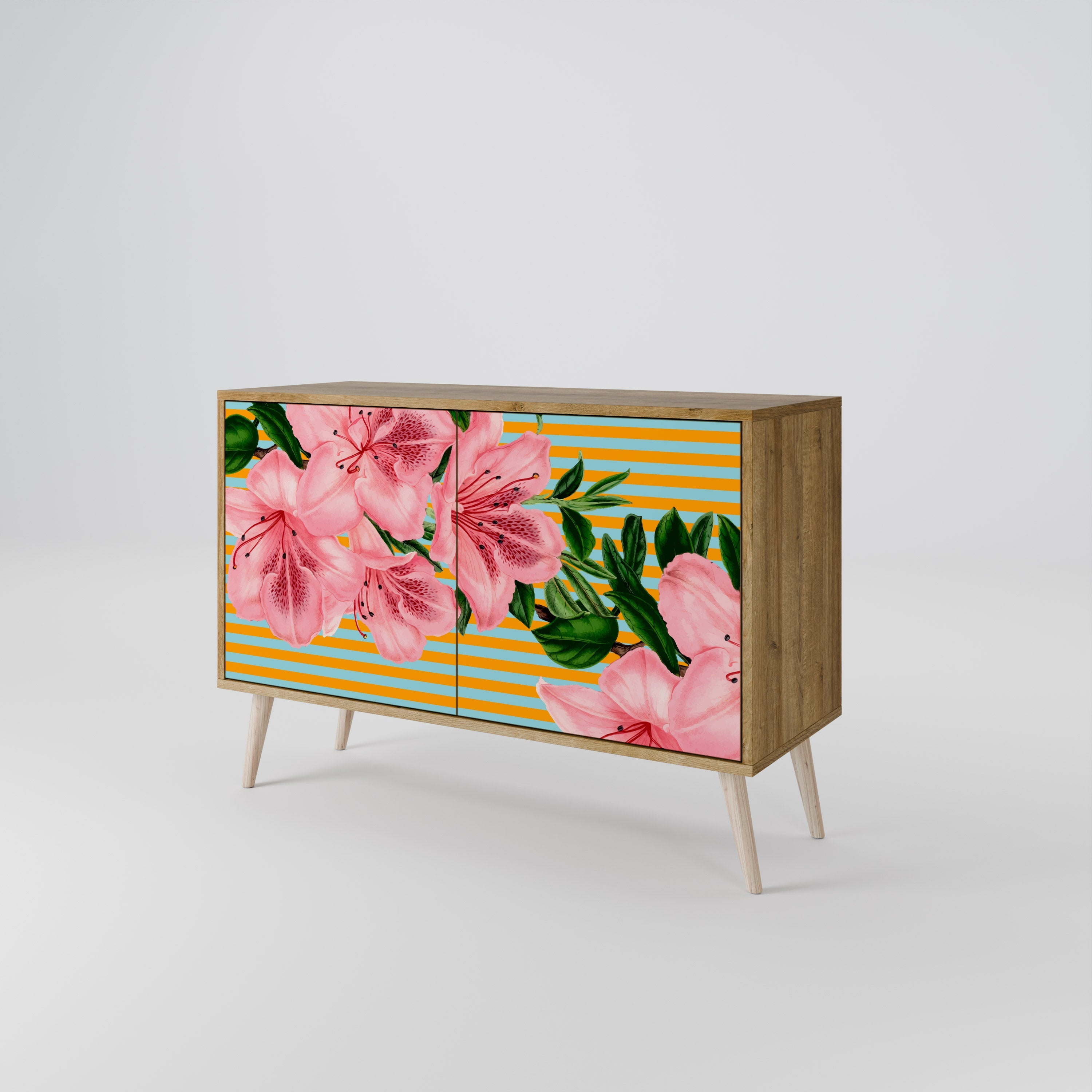 FRAGILE BEAUTY Sideboard mit 2 Türen in Eichenoptik