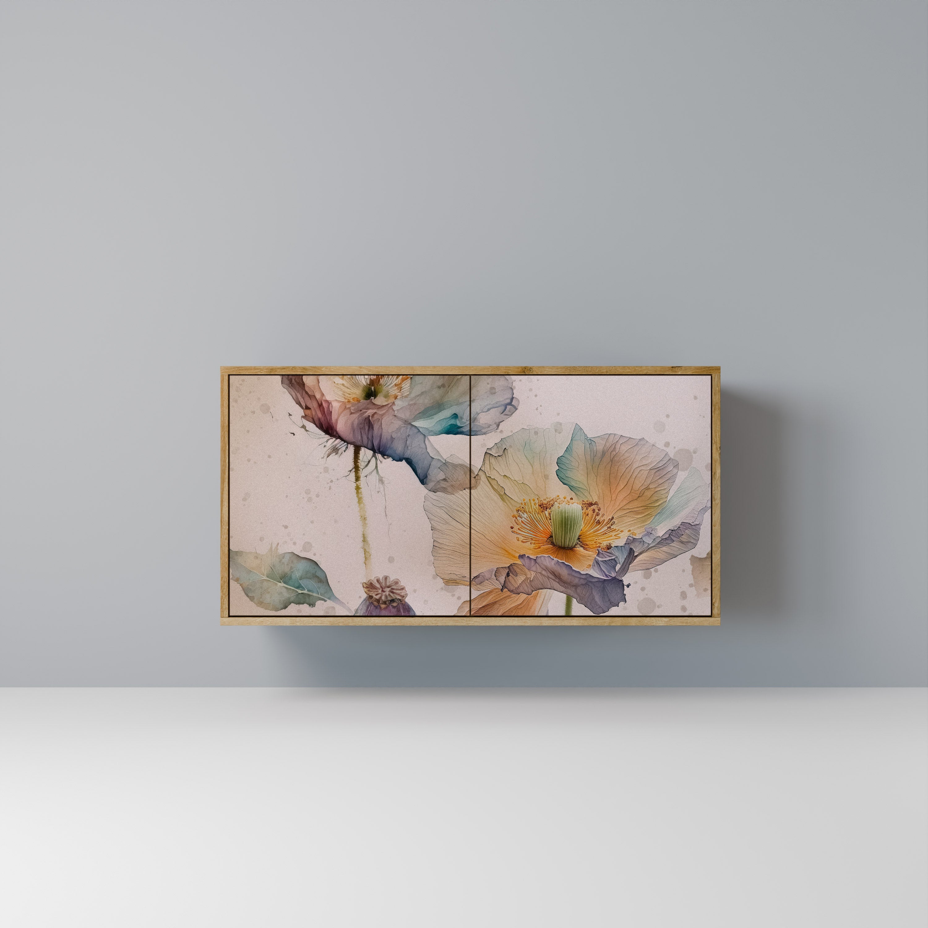 SOFTEN POPPY Sideboard mit 2 Türen in Eichenoptik