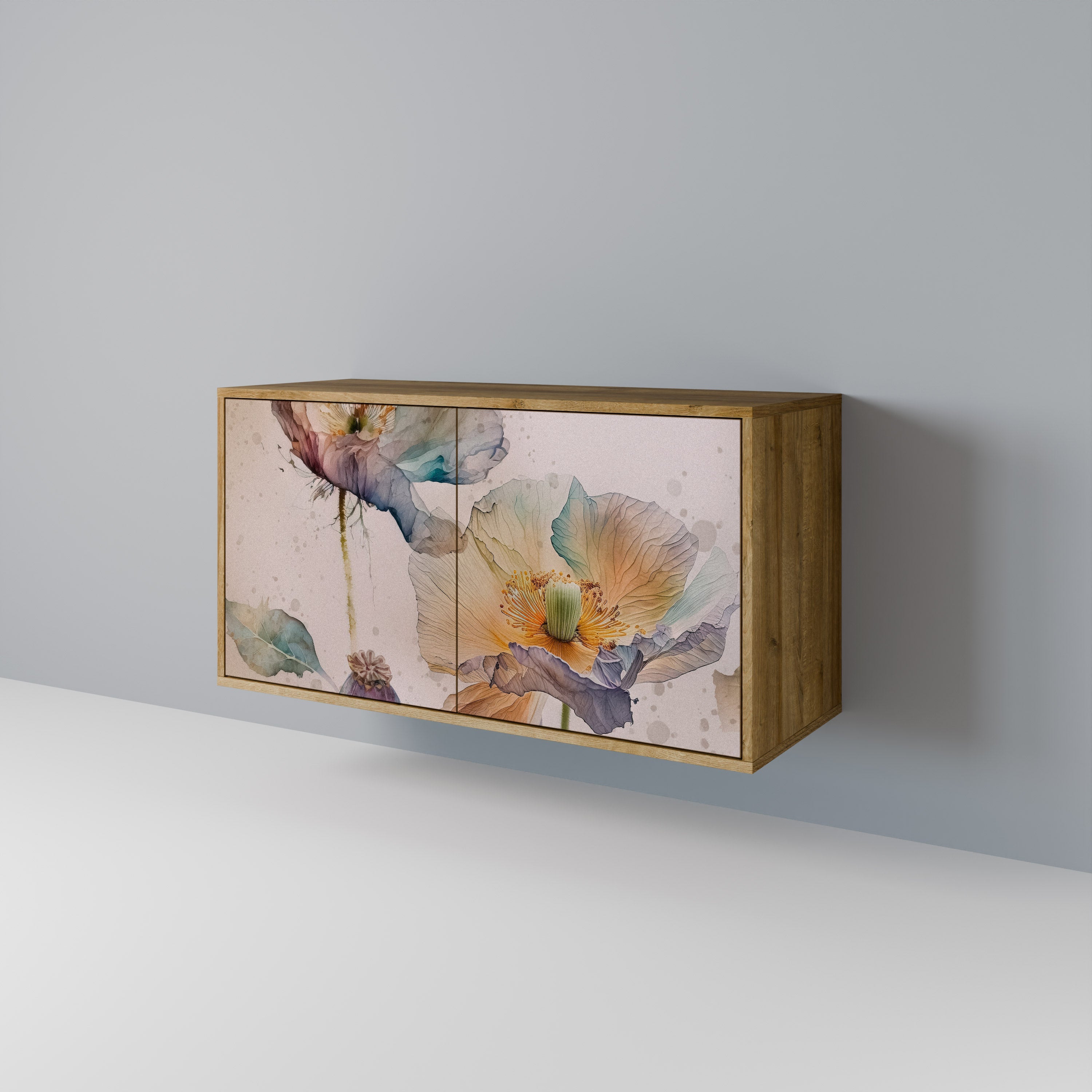 SOFTEN POPPY Sideboard mit 2 Türen in Eichenoptik