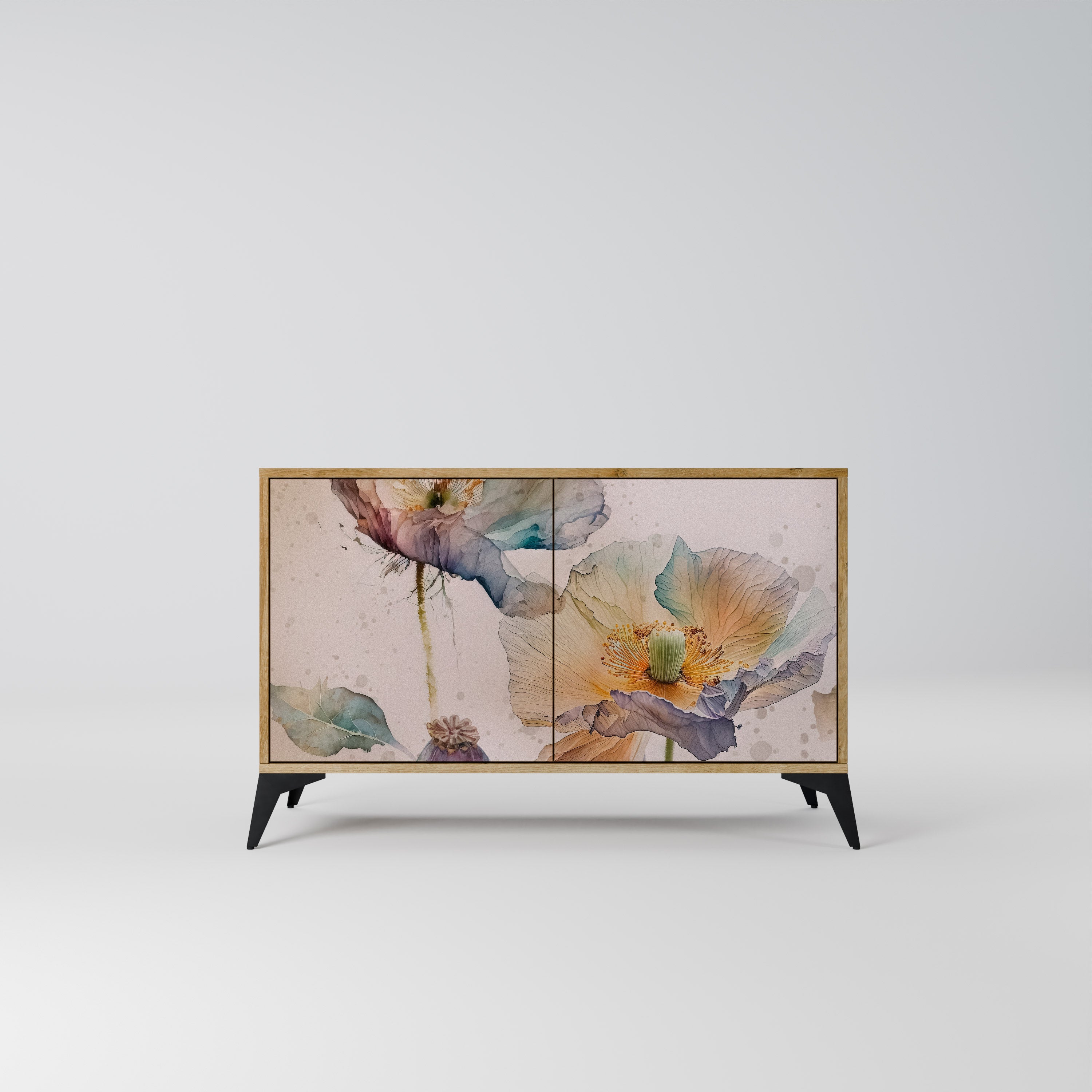 SOFTEN POPPY Sideboard mit 2 Türen in Eichenoptik