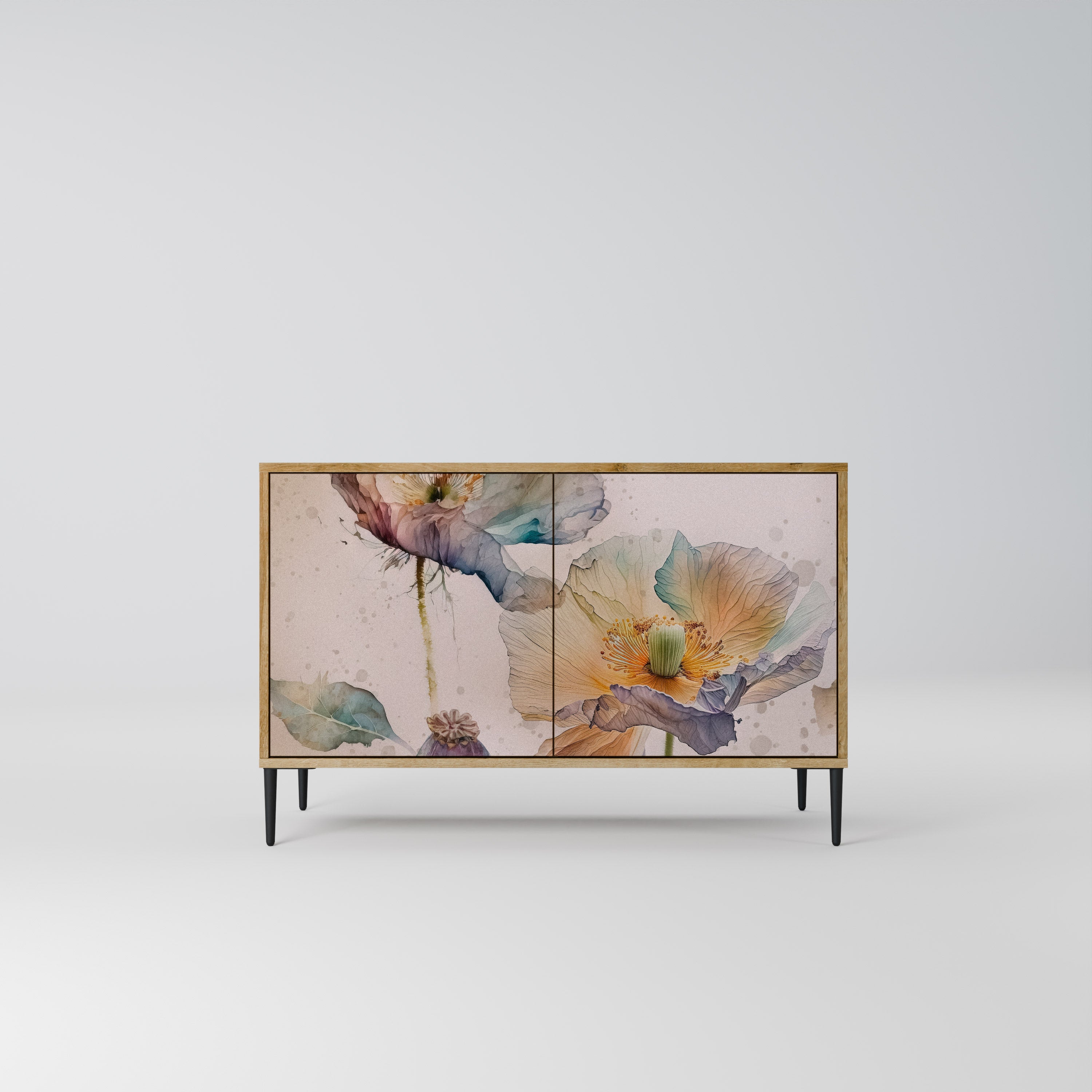 SOFTEN POPPY Sideboard mit 2 Türen in Eichenoptik