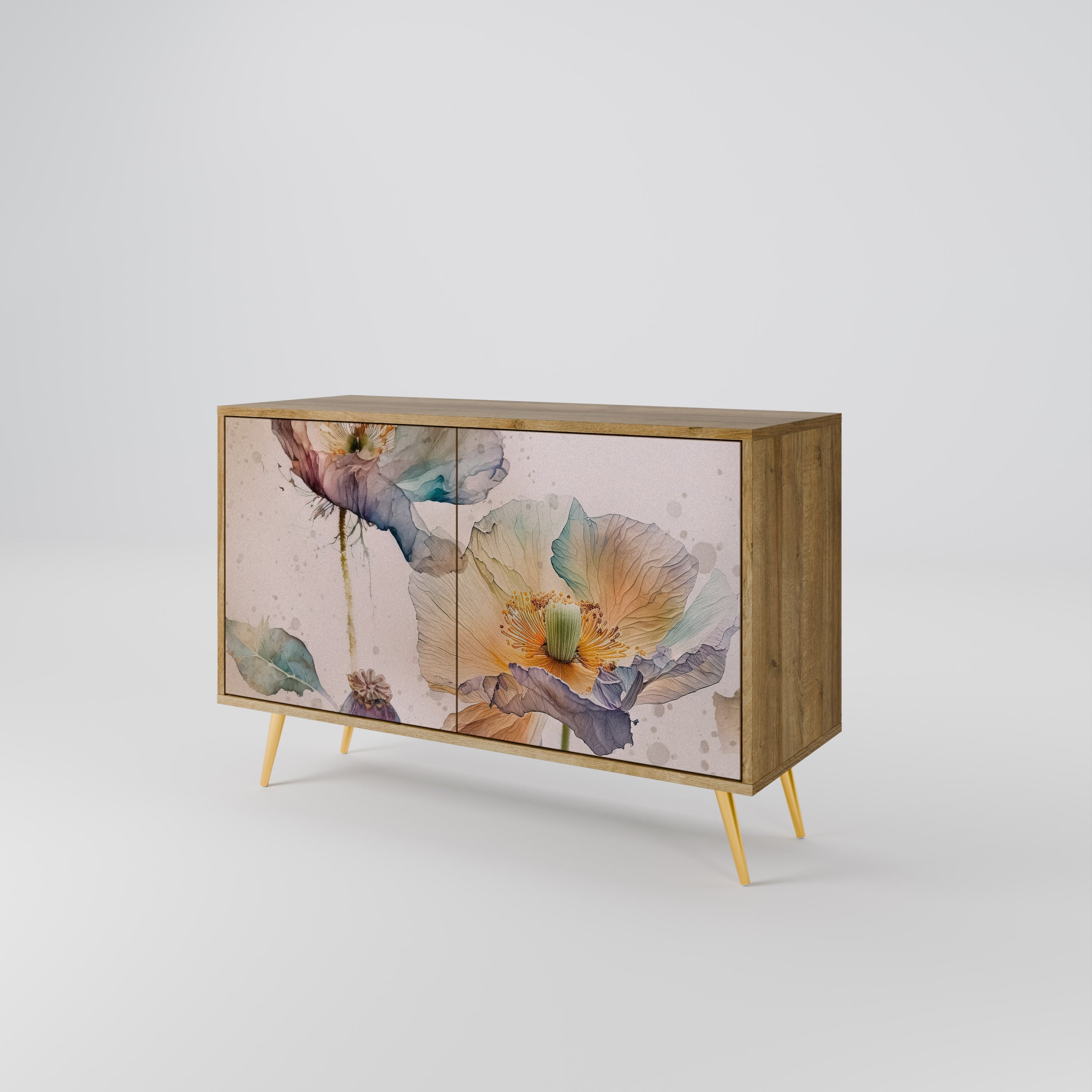 SOFTEN POPPY Sideboard mit 2 Türen in Eichenoptik