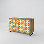 FLORAL DECOR 2-Door Sideboard in Oak Effect