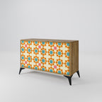 FLORAL DECOR 2-Door Sideboard in Oak Effect
