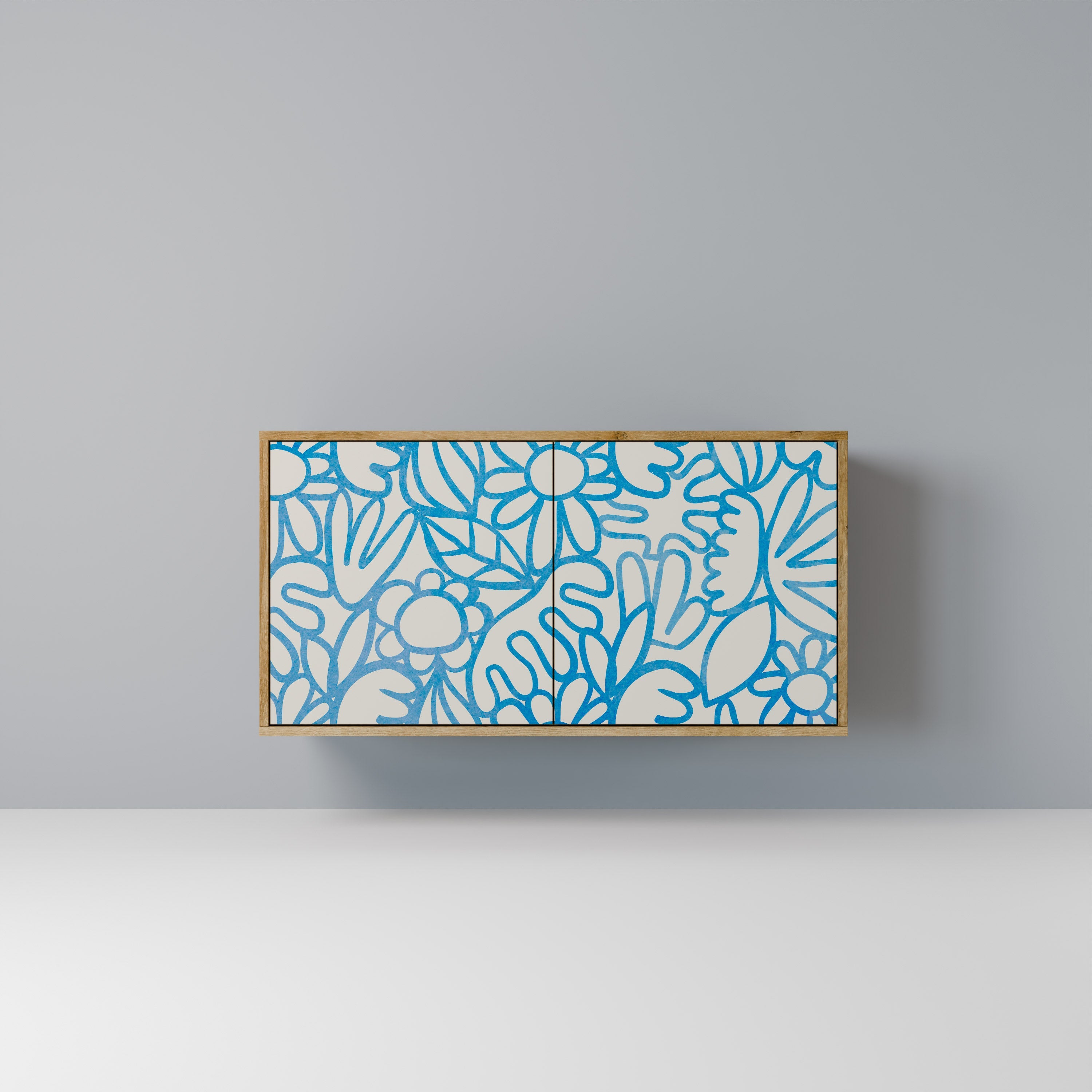 BLOOMY MORNING Sideboard mit 2 Türen in Eichenoptik