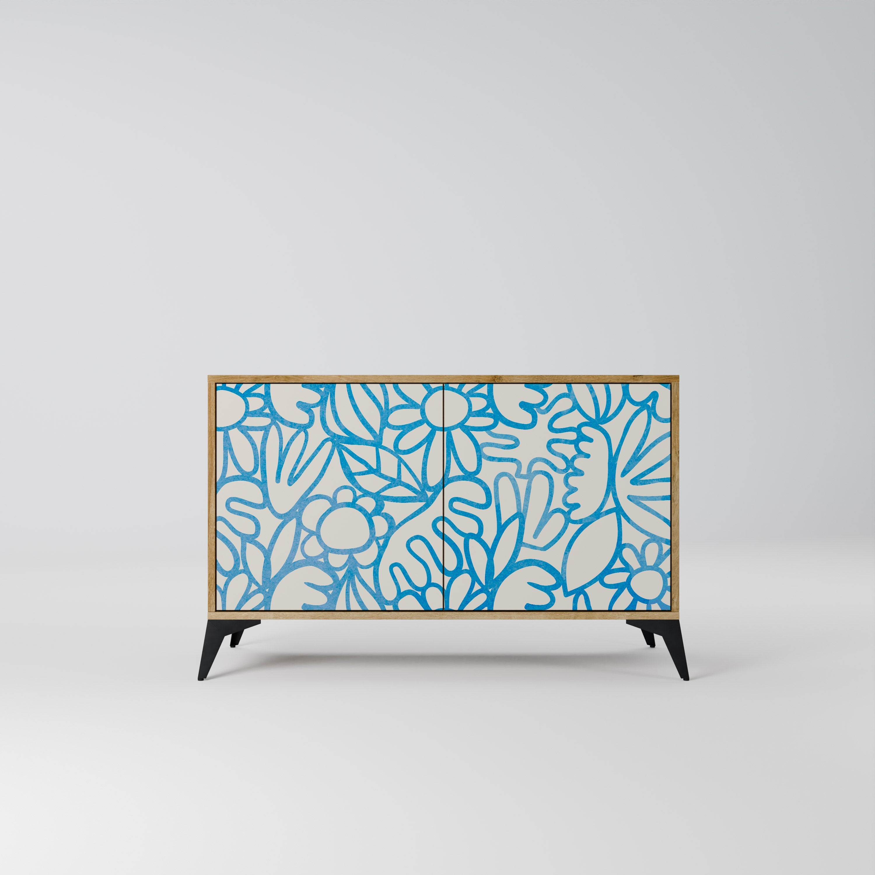 BLOOMY MORNING Sideboard mit 2 Türen in Eichenoptik