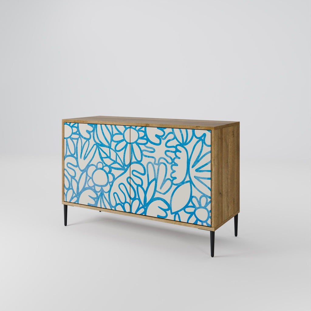 BLOOMY MORNING Sideboard mit 2 Türen in Eichenoptik