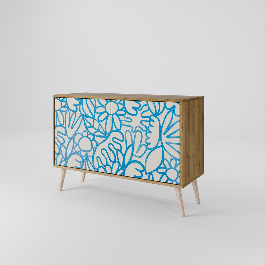 BLOOMY MORNING Sideboard mit 2 Türen in Eichenoptik