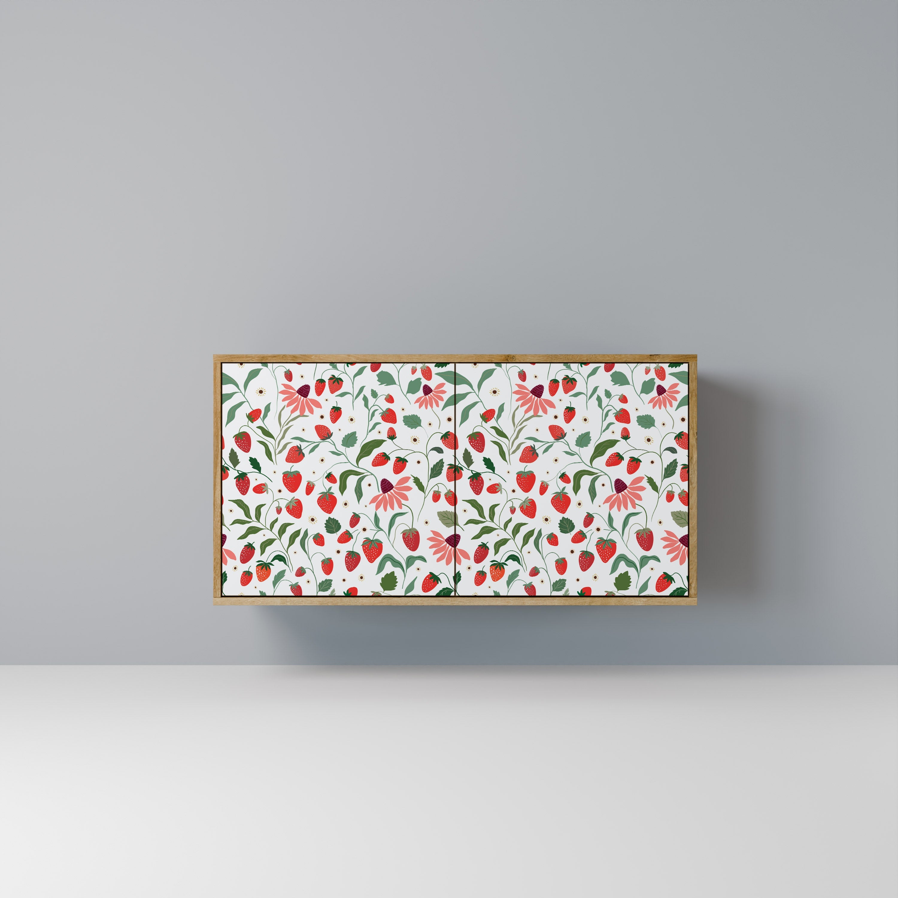 FLOWERS AND STRAWBERRIES Sideboard mit 2 Türen in Eichenoptik