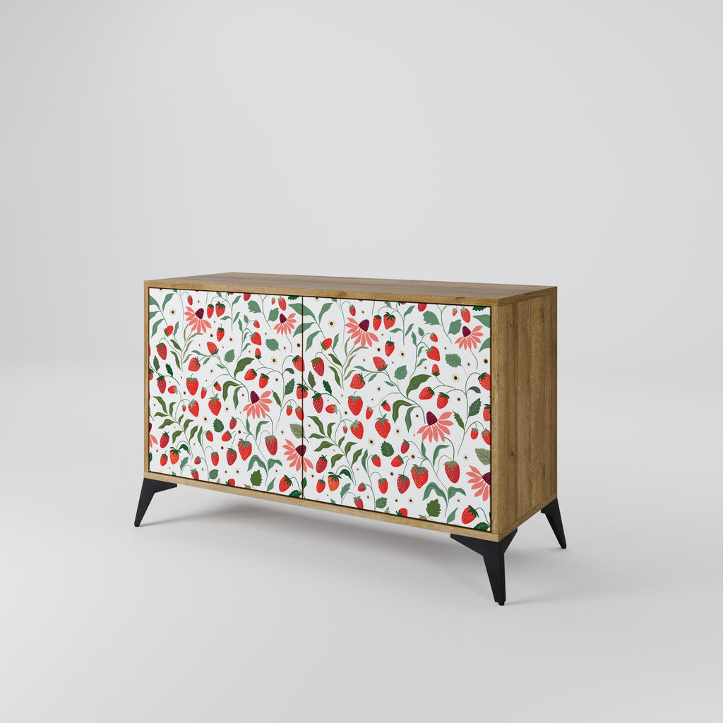 FLOWERS AND STRAWBERRIES Sideboard mit 2 Türen in Eichenoptik