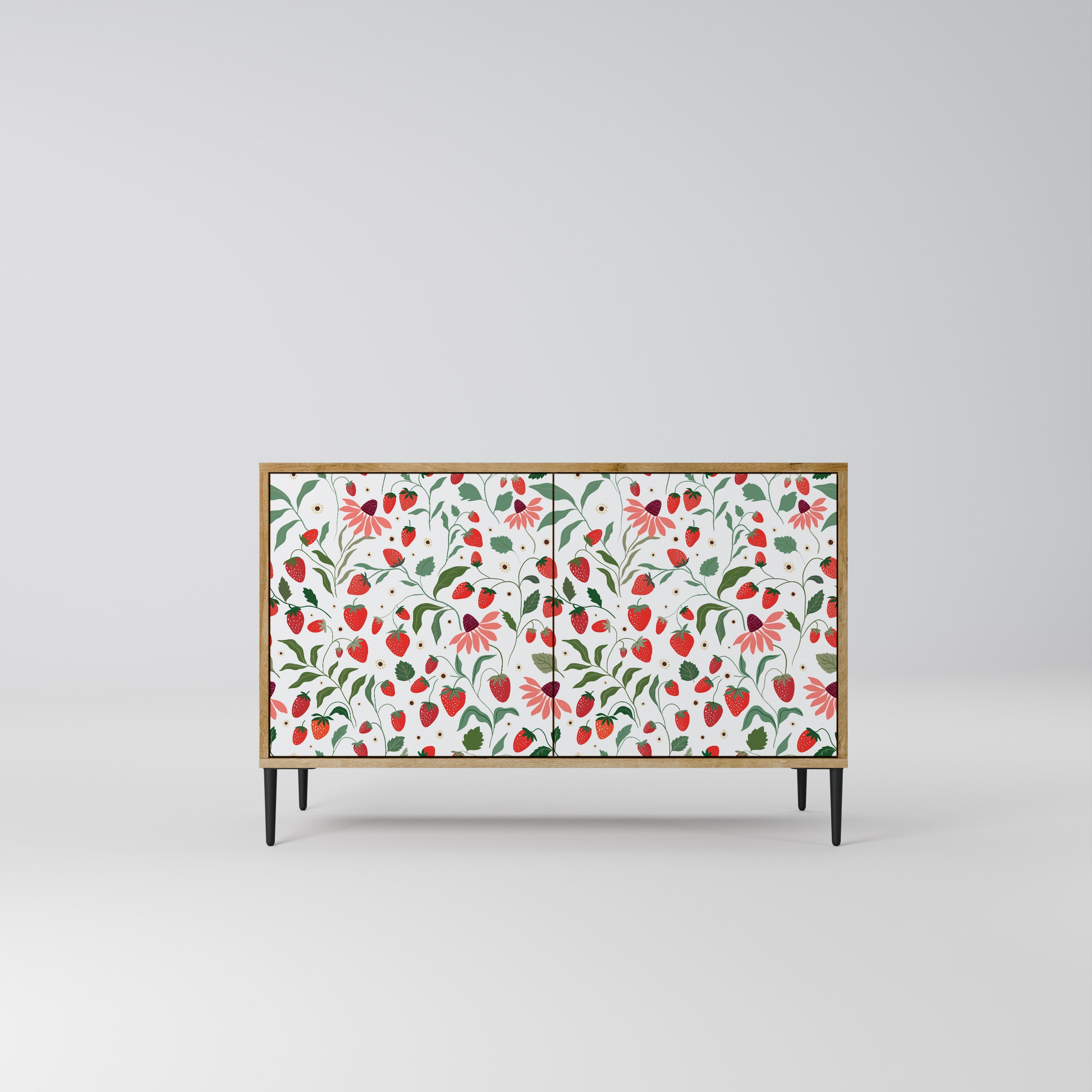 FLOWERS AND STRAWBERRIES Sideboard mit 2 Türen in Eichenoptik