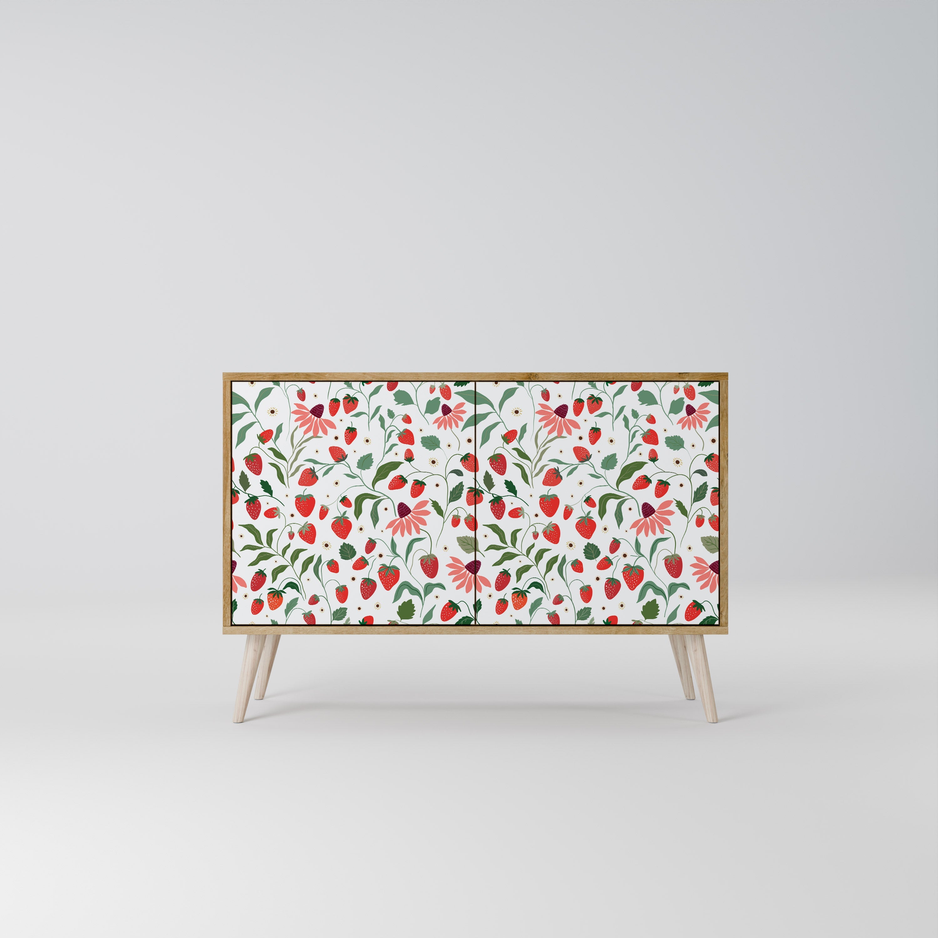 FLOWERS AND STRAWBERRIES Sideboard mit 2 Türen in Eichenoptik