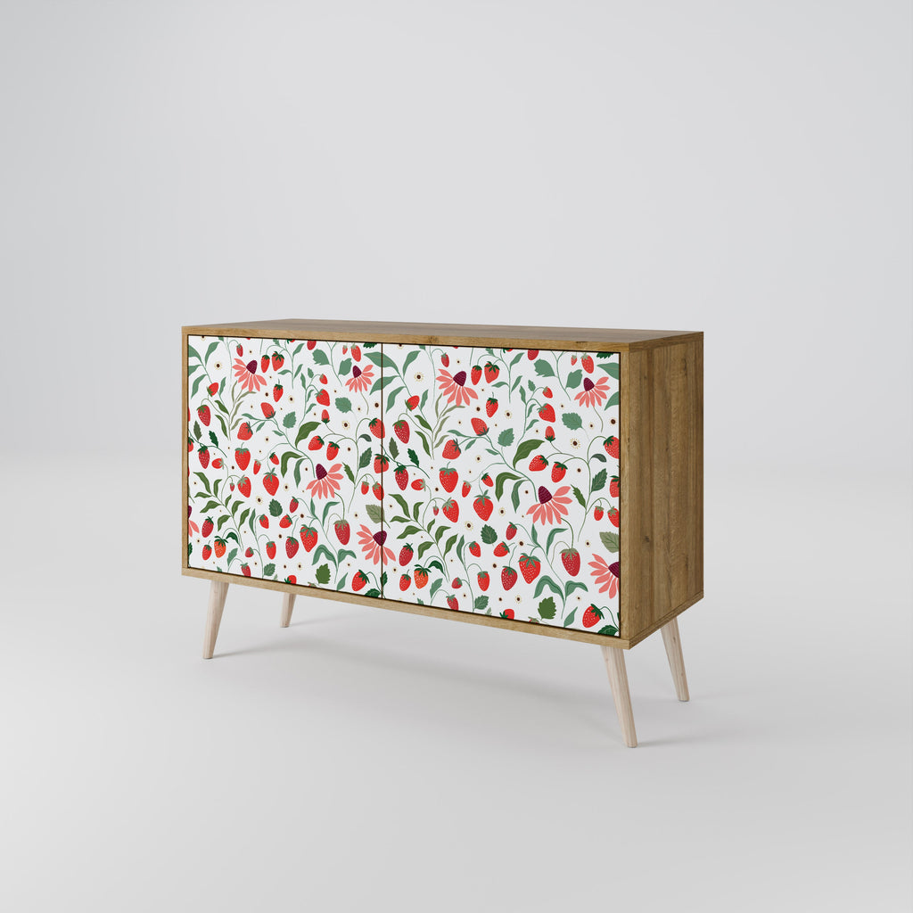FLOWERS AND STRAWBERRIES Sideboard mit 2 Türen in Eichenoptik
